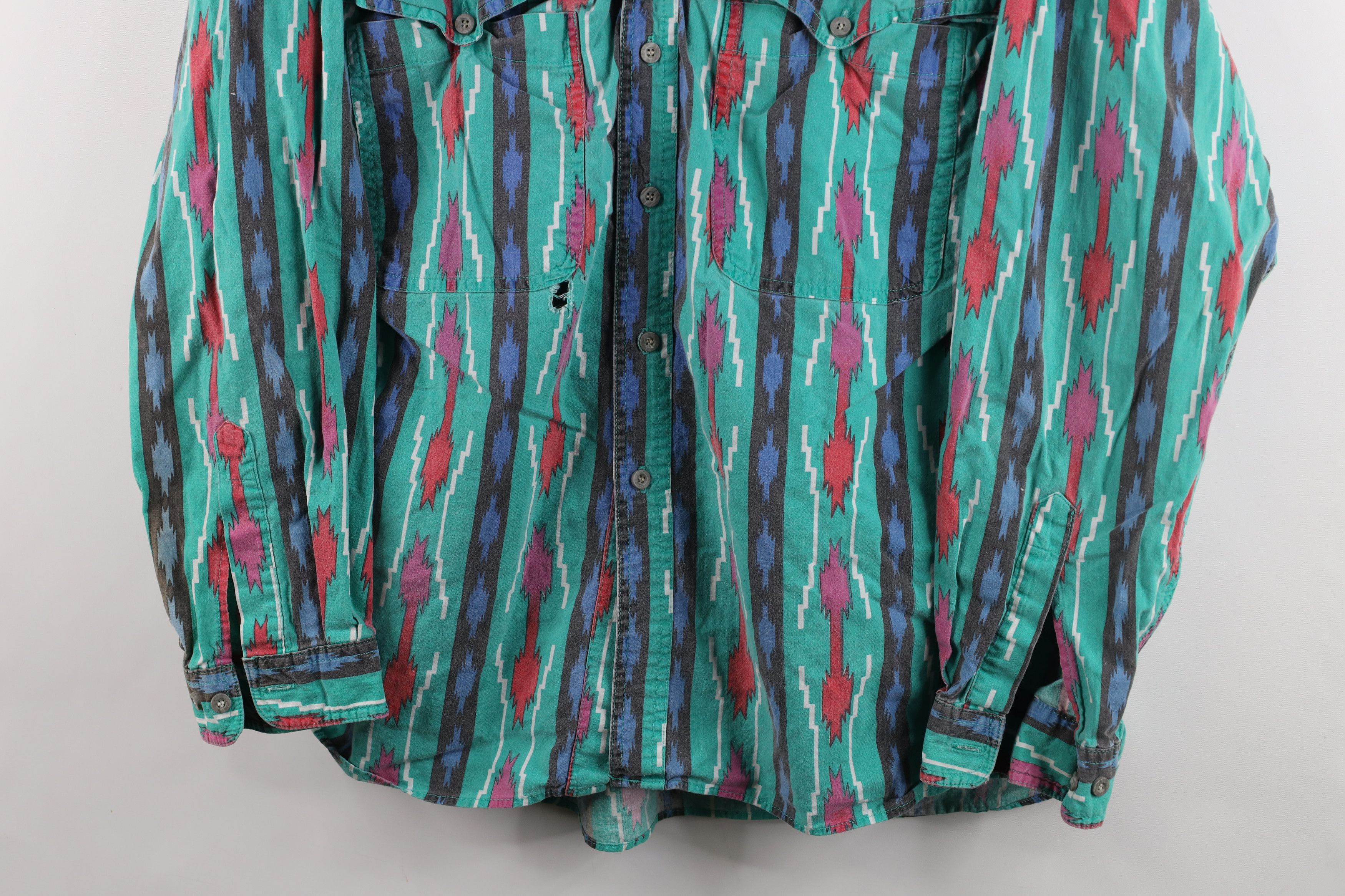 Vintage Vintage 90s Streetwear Rodeo Cowboy Button Shirt Cotton Size US L / EU 52-54 / 3 - 3 Thumbnail
