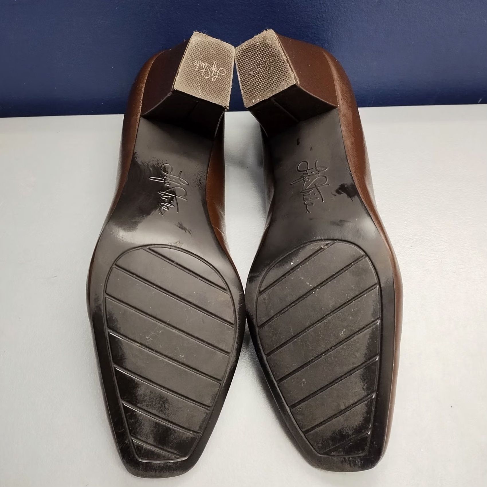Vintage LifeStride Solo Pump Womens Size 9.5M Brown Synthetic Square Toe Slip On Pump Size US 10 / IT 40 - 7 Thumbnail