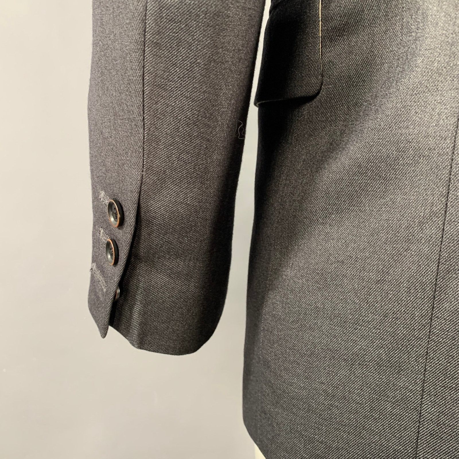 Trovata Size 44 Grey Polyester Blend Single Breasted Sport Coat Size 44R - 4 Thumbnail