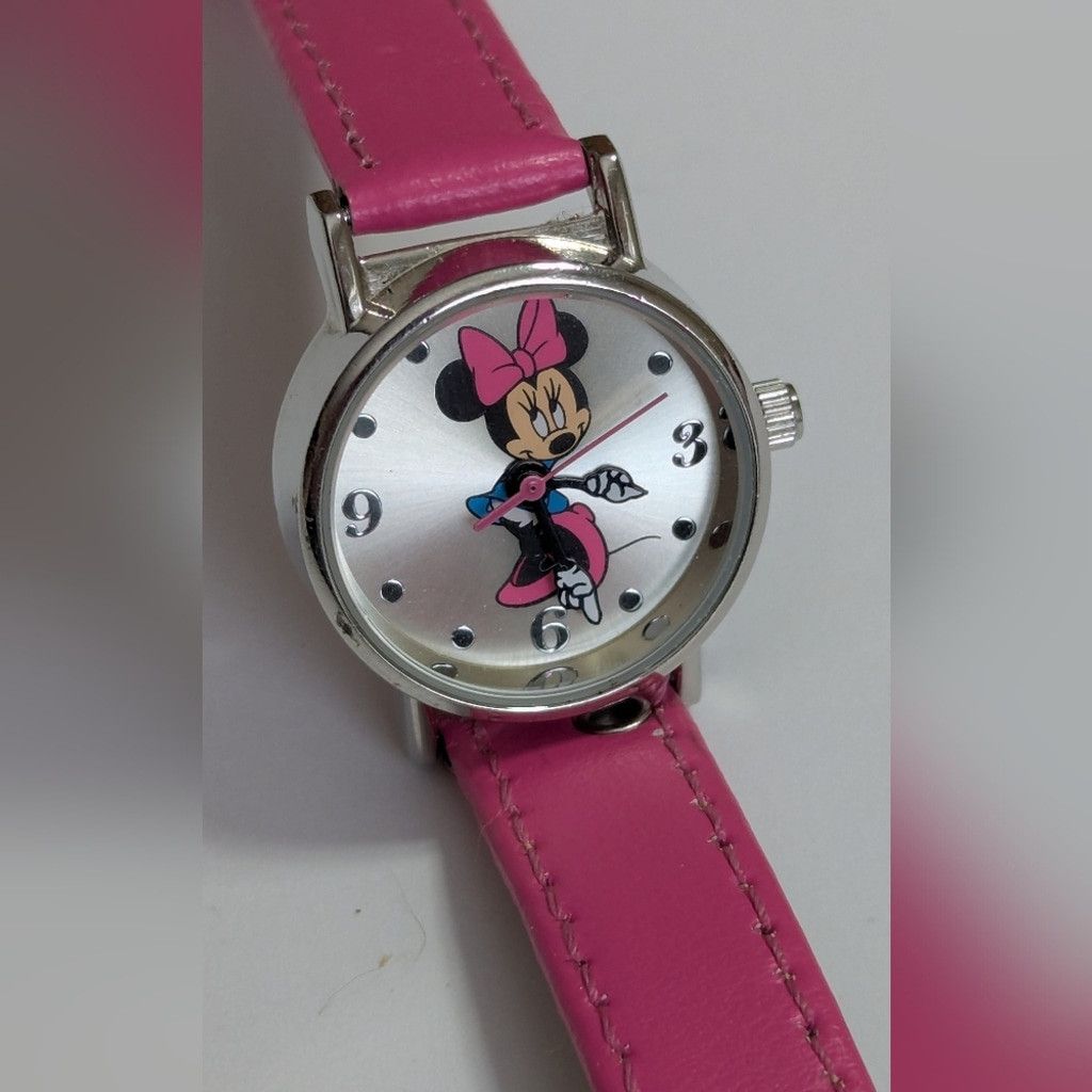 Disney Vintage Disney Minnie Mouse Watch Pink Band (New Battery) Size ONE SIZE - 1 Thumbnail