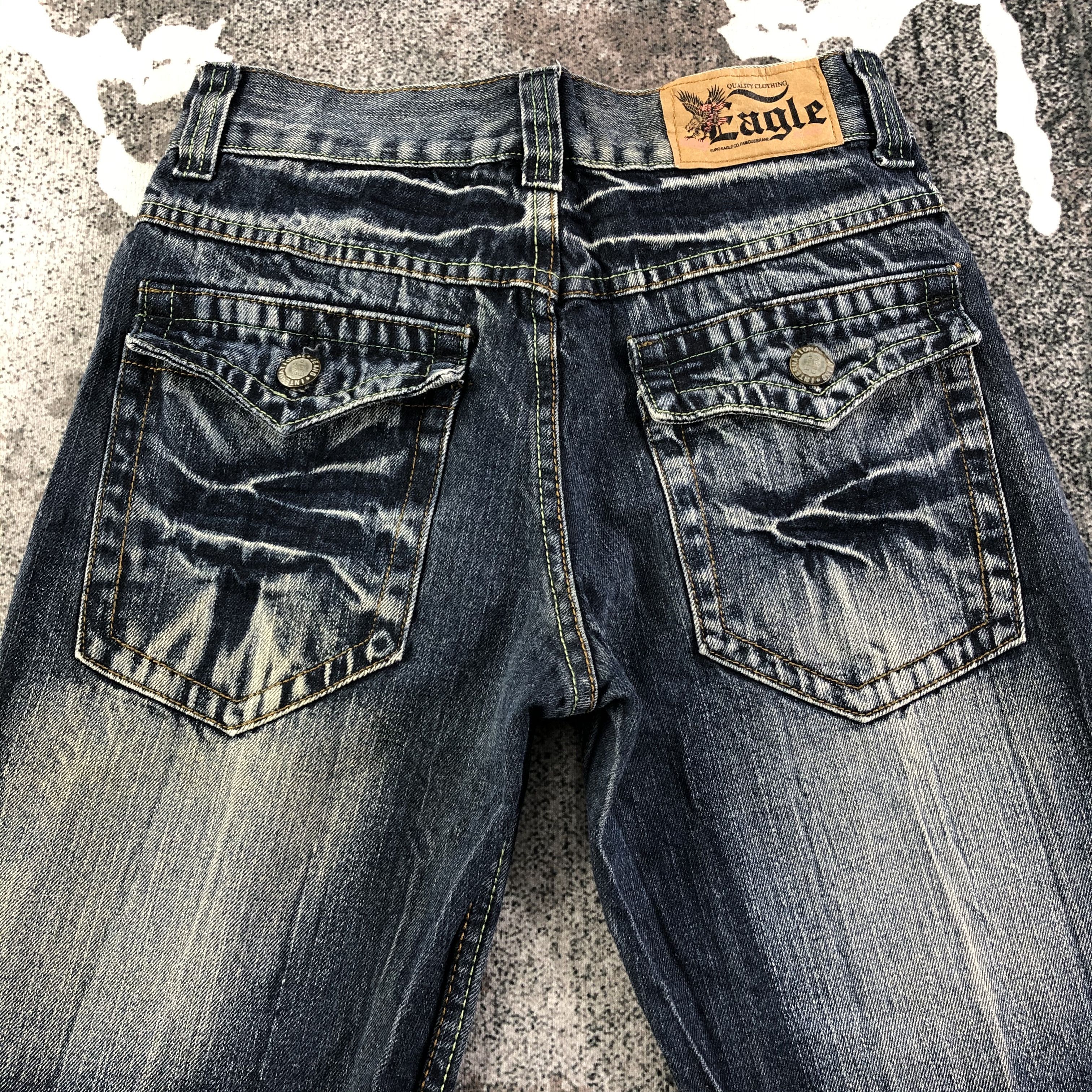 Vintage Euro Eagle Co Jeans Faded Blue Denim KJ1655 Size US 28 / EU 44 - 4 Thumbnail