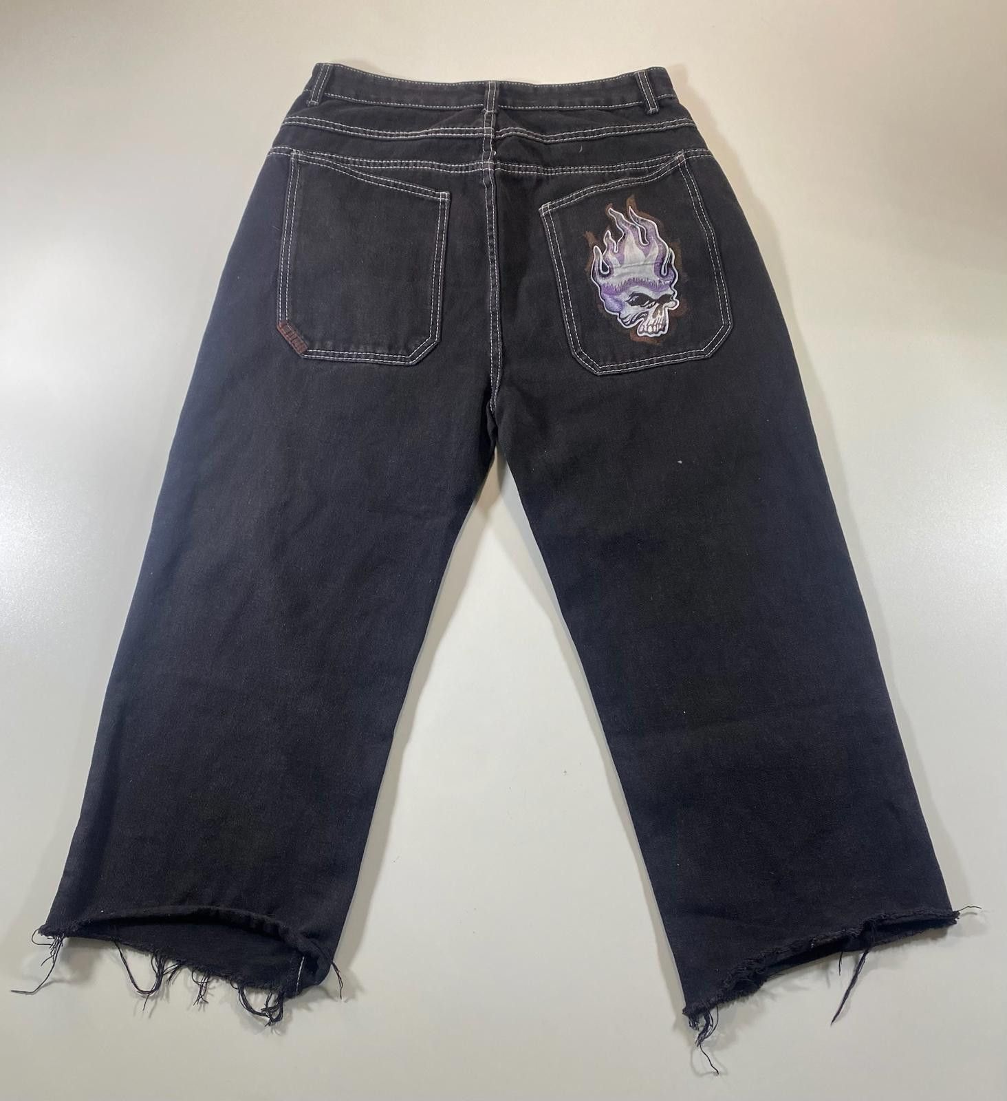JNCO Vintage JNCO Black Wide Leg Denim Jeans 32 Size 32" / US 10 / IT 46 - 6 Thumbnail