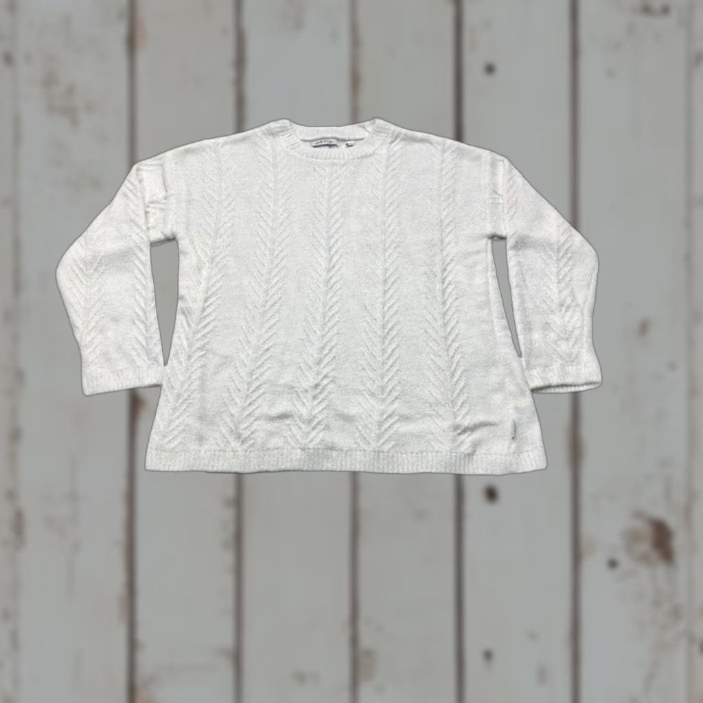Orvis Orvis Chenille Sweater Crewneck Women's Large White 1723712 8416 Knit Pullover Casual Knitwear Size L / US 10 / IT 46 - 1 Thumbnail