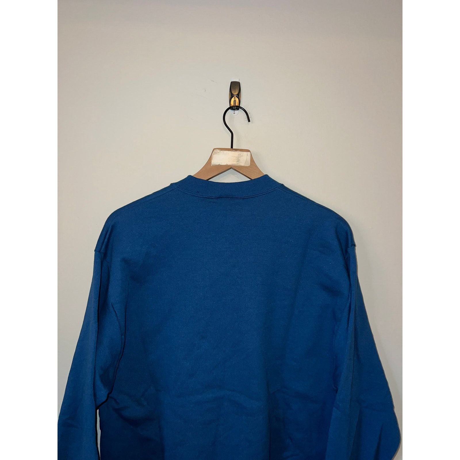 Jerzees 90s Vintage Jerzees Blue Blank Sweatshirt Crewneck Torn VTG Size US M / EU 48-50 / 2 - 8 Thumbnail