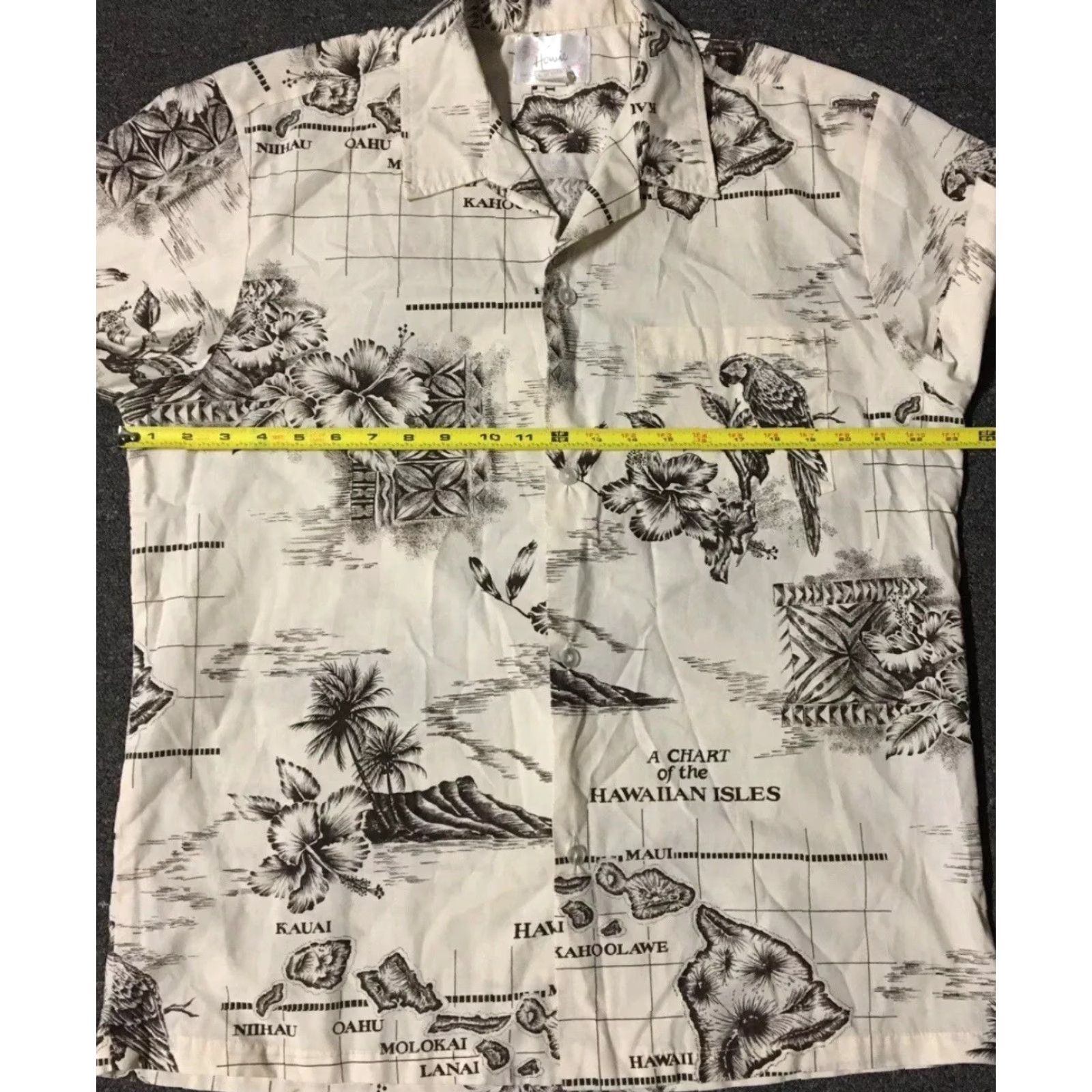 Vintage Vtg 90s Howie AOP Hawaiian Map Shirt L Parrot Animal Art Surf Skate Beach Grunge Size US L / EU 52-54 / 3 - 5 Thumbnail