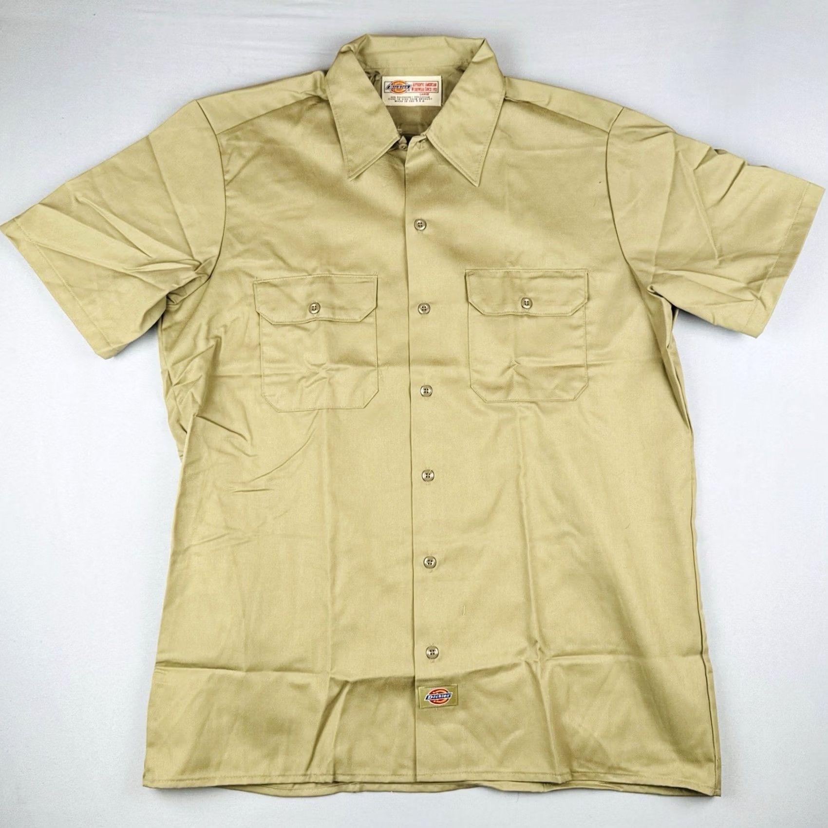 Dickies VINTAGE Dickies Work Shirt USA Made Khaki Button Up Short Sleeve L Mens Size US L / EU 52-54 / 3 - 2 Thumbnail