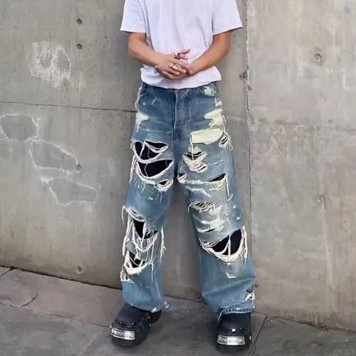 Other Baggy Distressed Denim Jeans Size US 30 / EU 46 - 1 Thumbnail