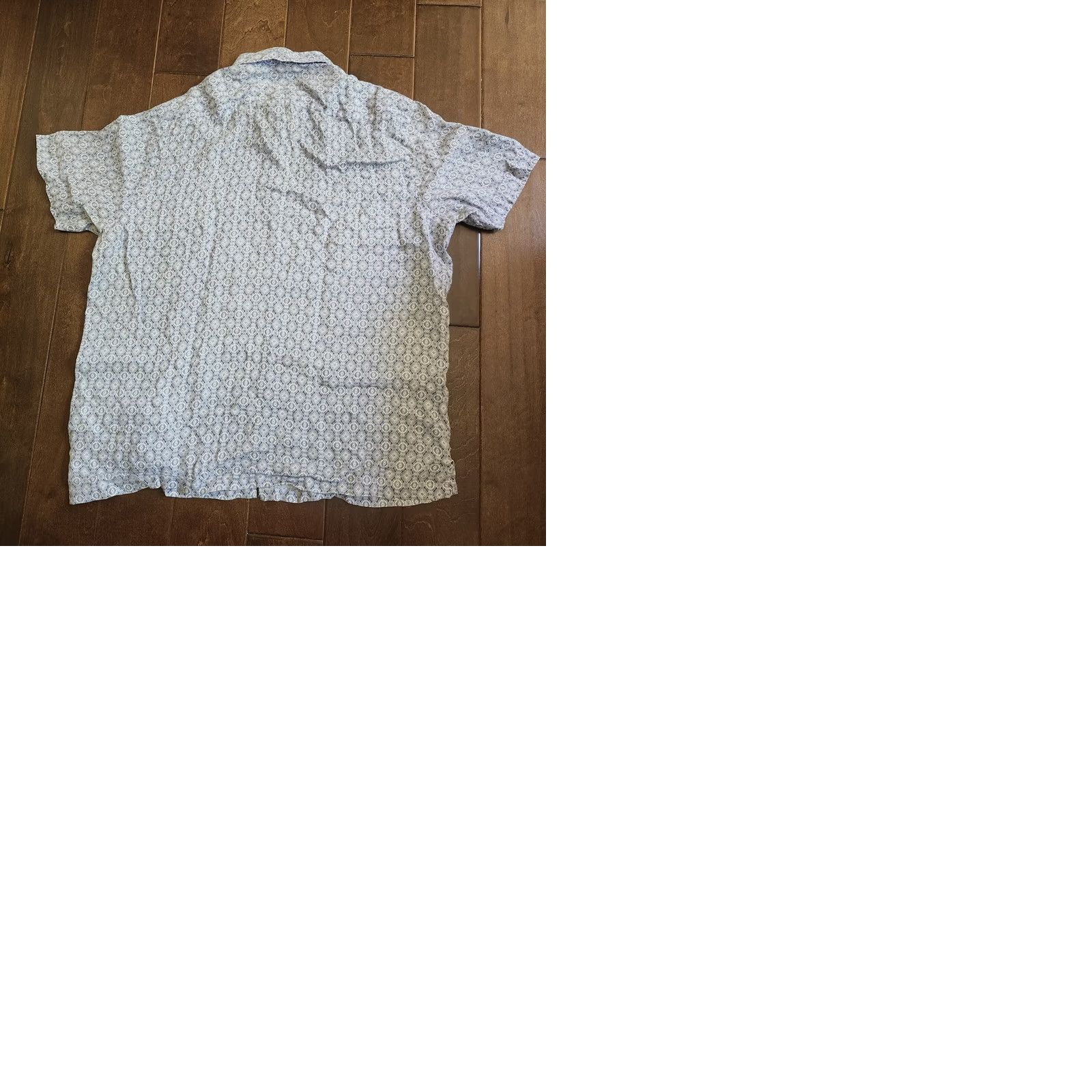 Tasso Elba Tasso Elba Men's Geometric Casual Short Sleeve Button-Up Shirt XL Blue Multicolor Button Pocket Linen Regular Fit Size US XL / EU 56 / 4 - 9 Thumbnail