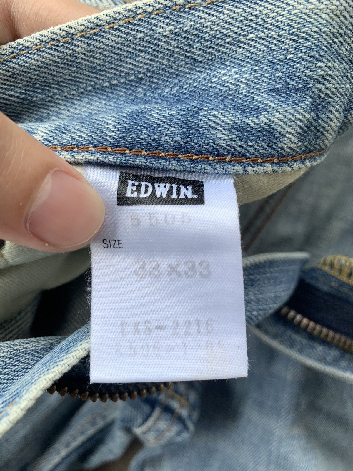 Edwin × Japanese Brand × Vintage Vintage Edwin 505zx Selvedge Distressed Denim Size US 33 - 18 Thumbnail