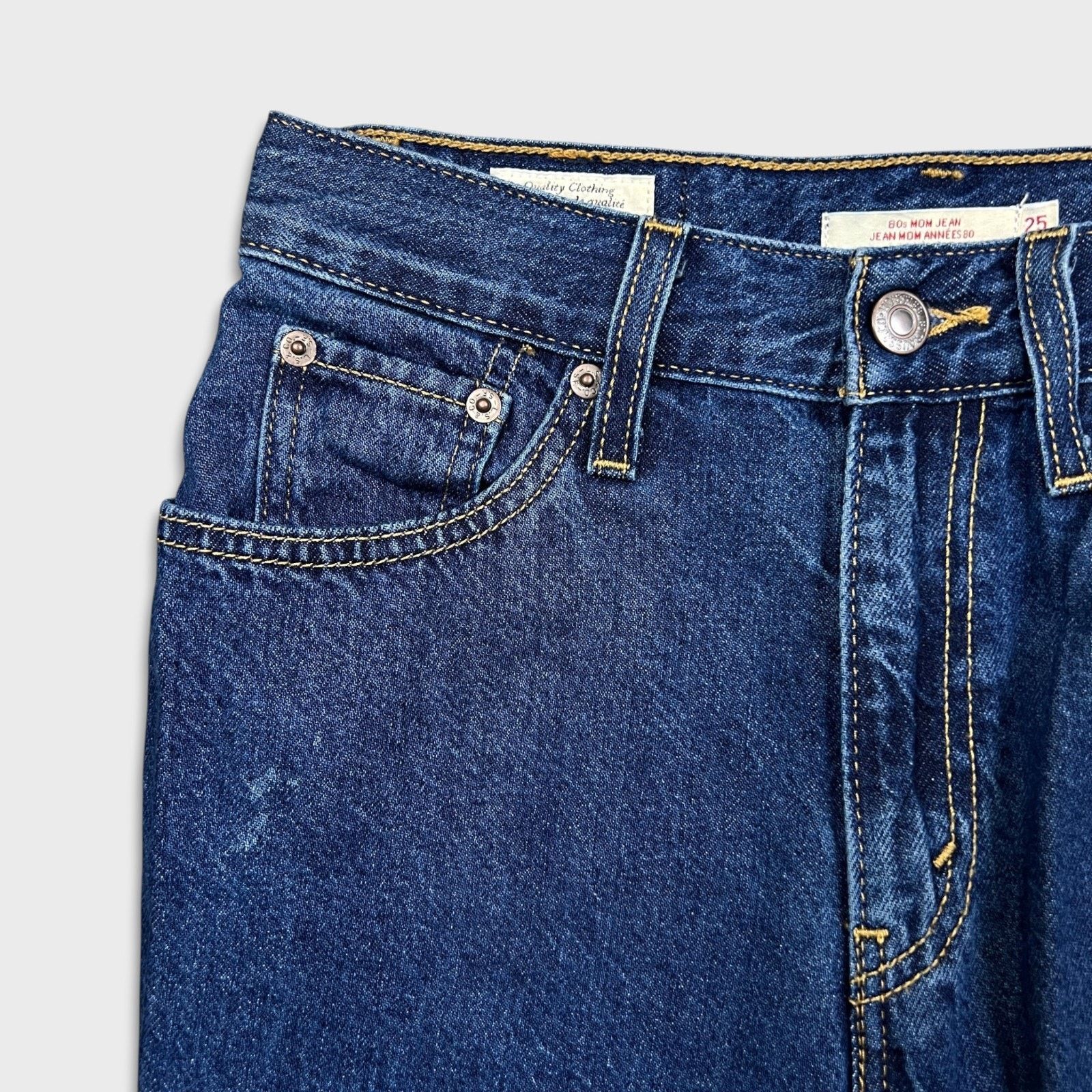 Levi's Levi's 80s Mom Jean 25x28 Blue High Rise Taper Leg Denim Size 25" / US 0 / IT 36 - 3 Thumbnail