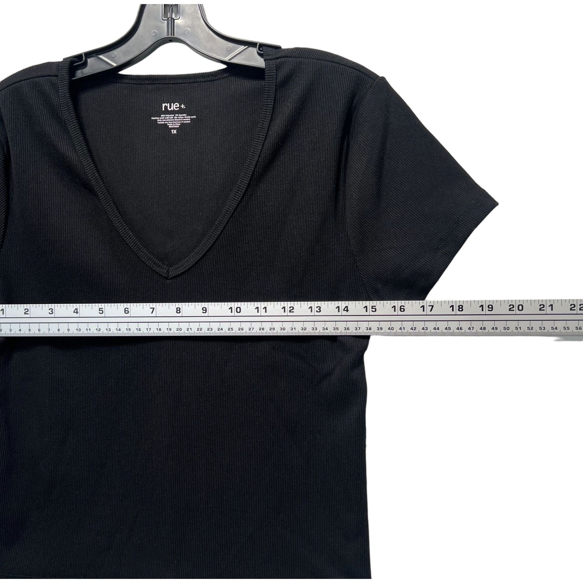 Other Rue + - Women's Short Sleeve Top - Black - 1X Size XL / US 12-14 / IT 48-50 - 3 Thumbnail