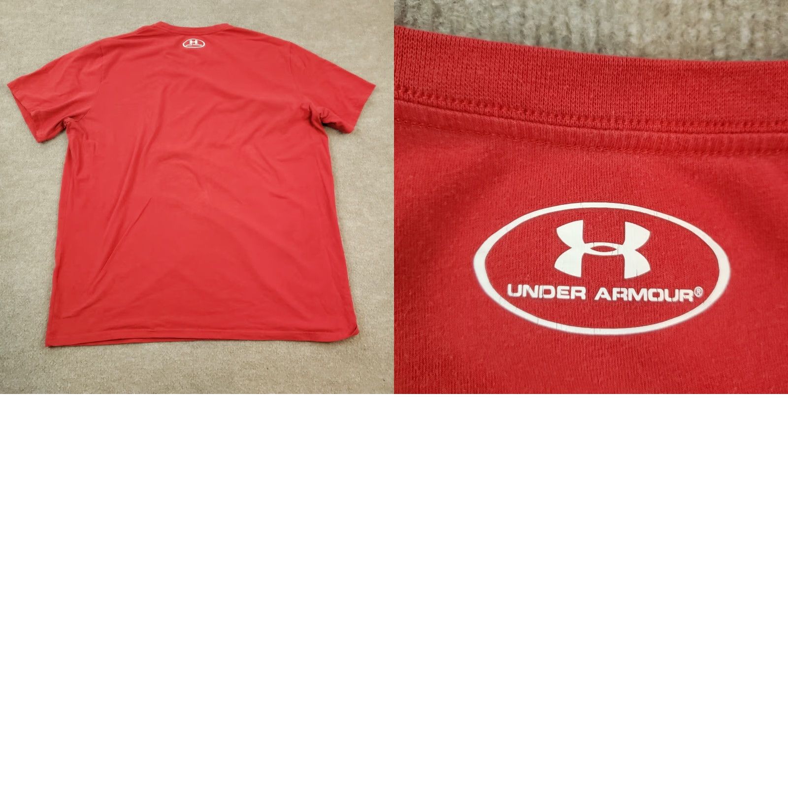 Under Armour Under Armour Mens Red Short Sleeve T-Shirt 2XL Stretch Crew Neck Size US XXL / EU 58 / 5 - 8 Thumbnail