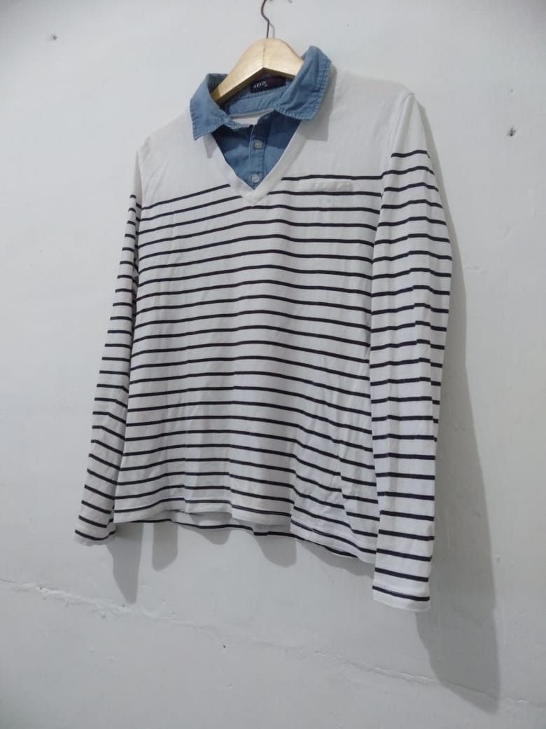 If Six Was Nine × Japanese Brand JAPANESE HENUS EDWIN DOUBLE LAYER LONG SHIRT Size US M / EU 48-50 / 2 - 2 Thumbnail