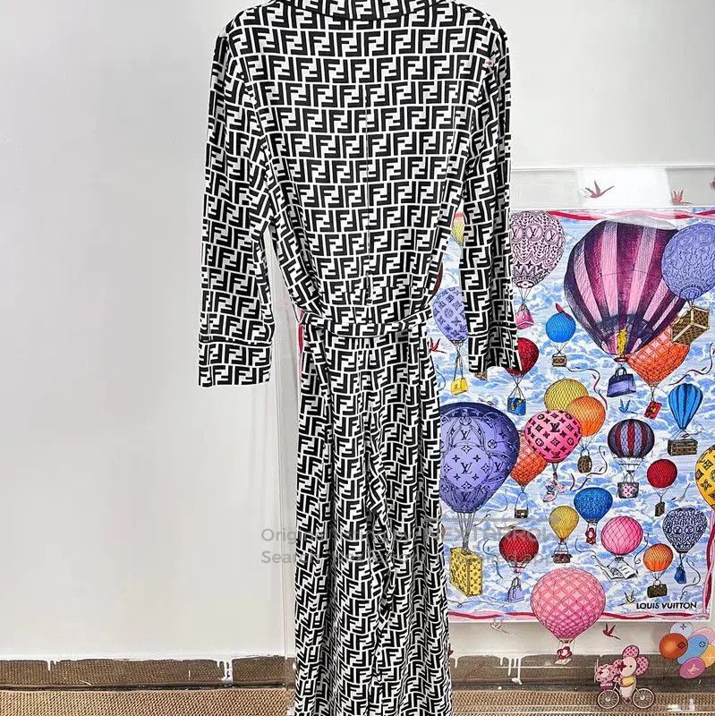 Fendi Fendi Multicolor Silk Dress Size M . Size M / US 6-8 / IT 42-44 - 8 Thumbnail