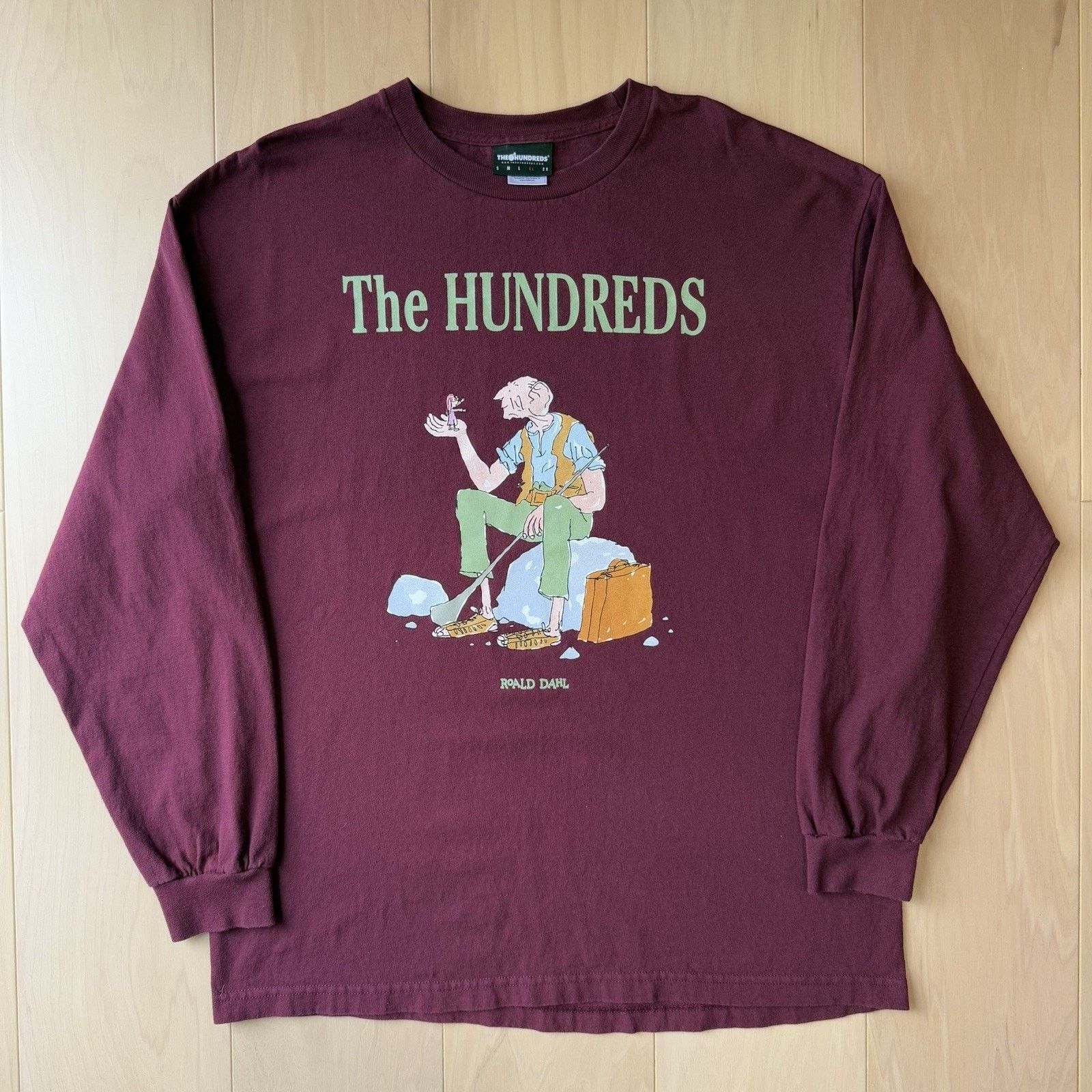 The Hundreds The Hundreds Roald Dahl Shirt XL Maroon Long Sleeve BFG Size US XL / EU 56 / 4 - 2 Thumbnail