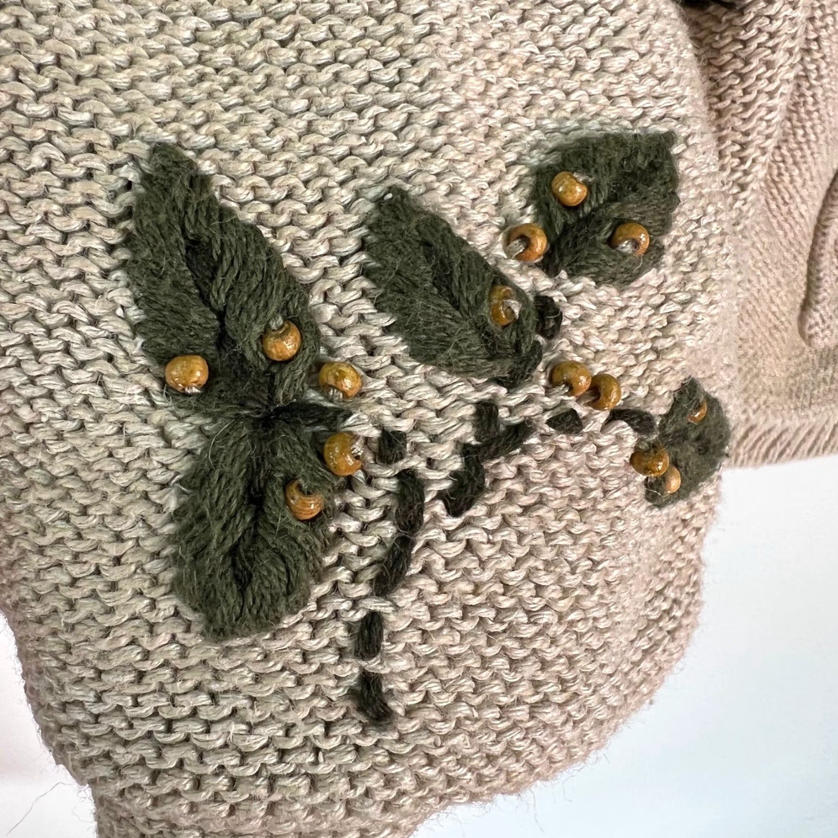 Vintage VINTAGE Christopher & Banks Cardigan Shirt Womens L Brown Embroidered Open-Knit 44in Chest 23in Length Size L / US 10 / IT 46 - 4 Thumbnail