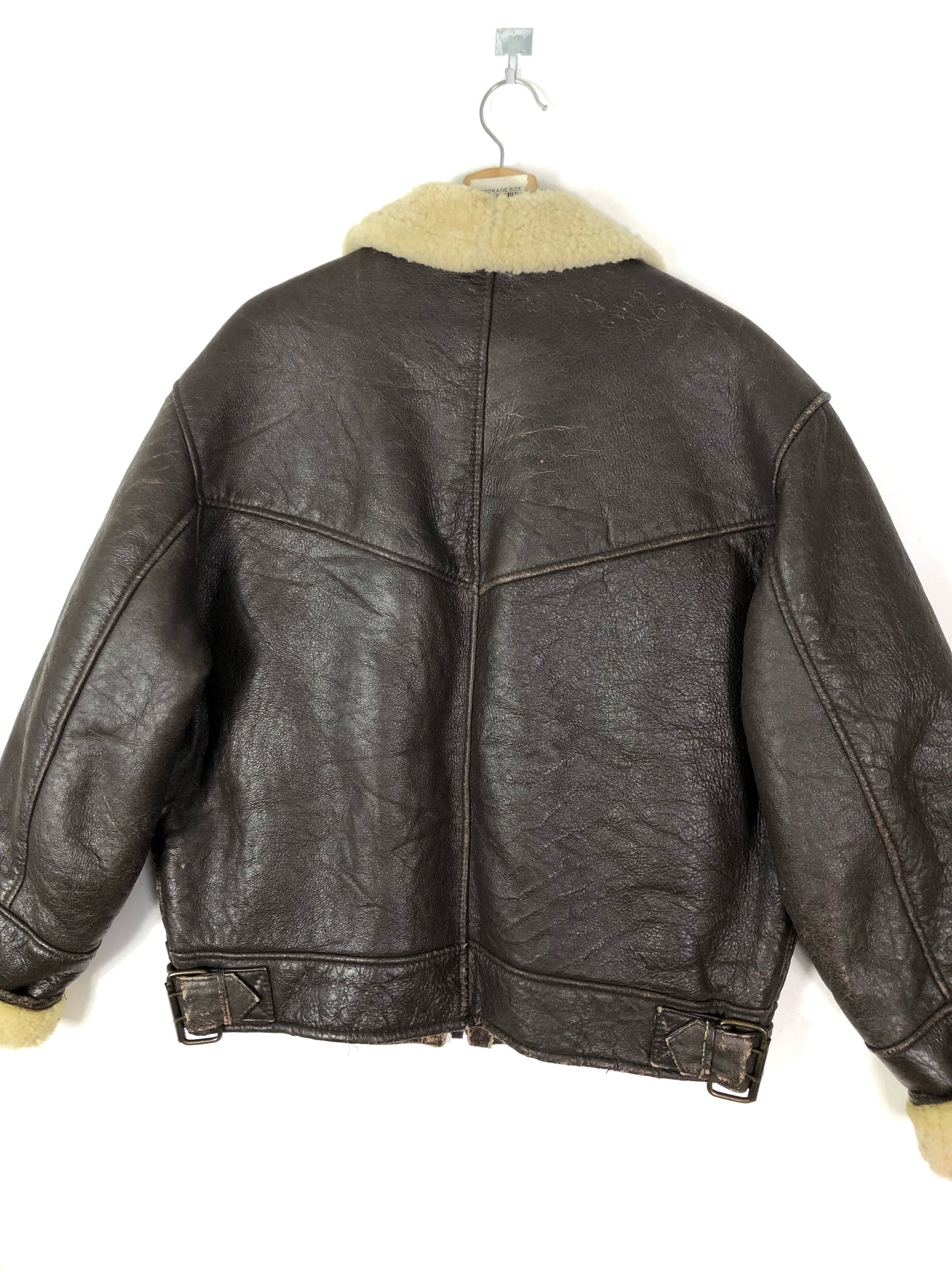 Vintage RARE🔥80’S POINT B3 SHEARLING SHEEPSKIN AVIATOR TURKEY MADE Size US L / EU 52-54 / 3 - 10 Thumbnail