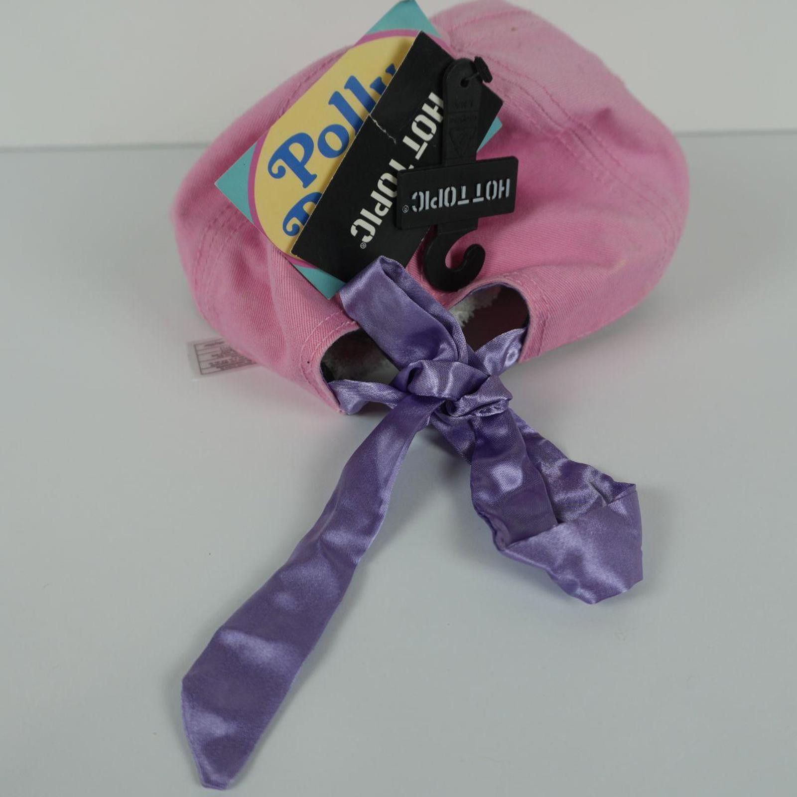 Hot Topic Polly Pocket Hat Women's Pink NWT Ribbon Dad Hat Size ONE SIZE - 4 Thumbnail