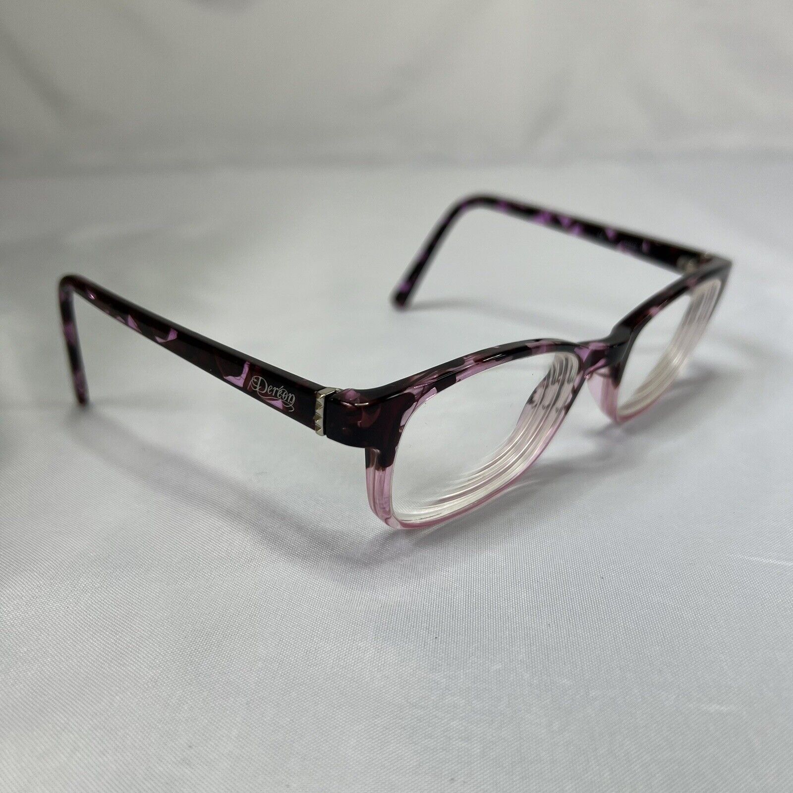Other Dereon DOV520 664 Eyeglass Frames Brown Pink Tortoise Square Size ONE SIZE - 3 Thumbnail