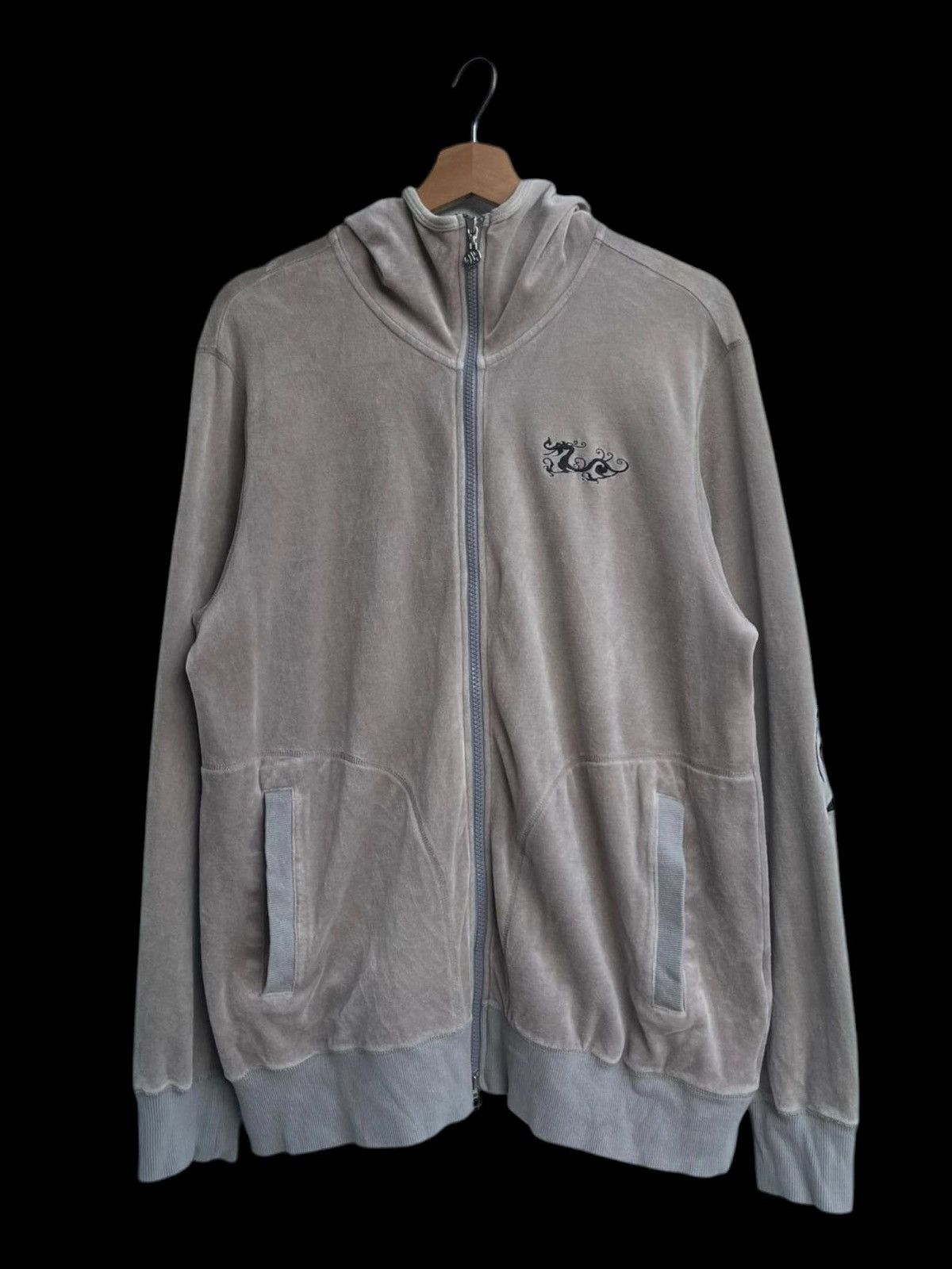 Hysteric Glamour Dance to Dragon Kyoto Japan Skull Velour Hoodie Size US L / EU 52-54 / 3 - 3 Thumbnail