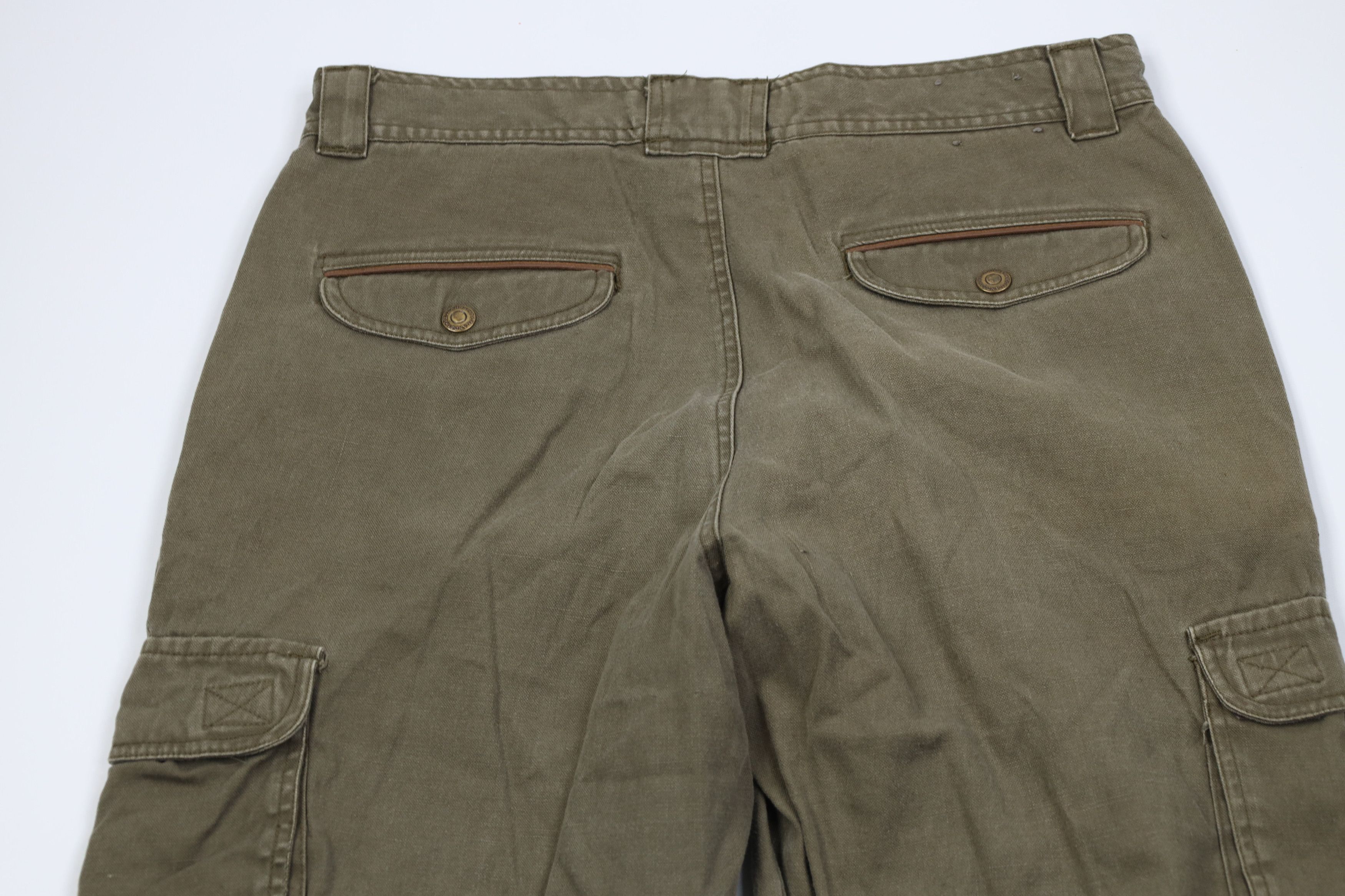 Vintage Vintage 90s Streetwear Relaxed Fit Baggy Cargo Pants Green Size US 34 / EU 50 - 13 Thumbnail