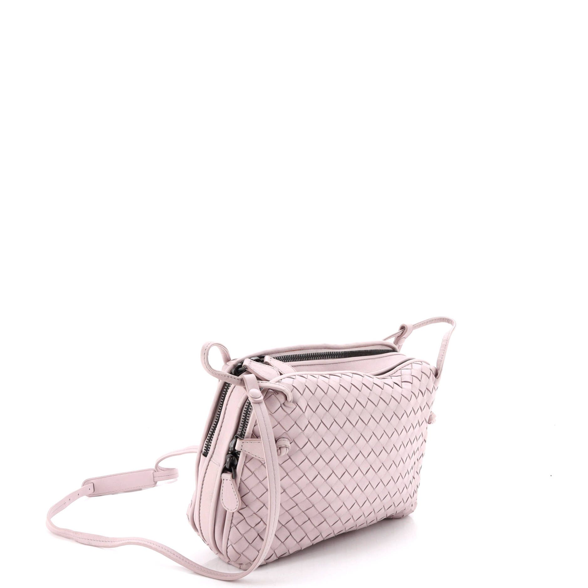 Bottega Veneta Double ZIp Nodini Crossbody Bag Intrecciato Nappa Small Size ONE SIZE - 1 Thumbnail