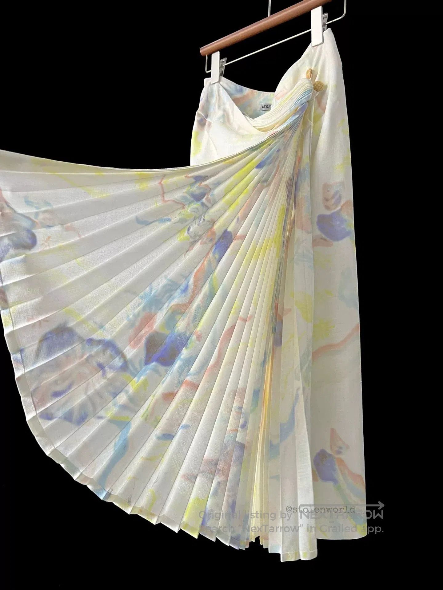 Issey Miyake Issey Miyake 2006 Oil Paint Fan Skirt. Size 23" - 2 Thumbnail