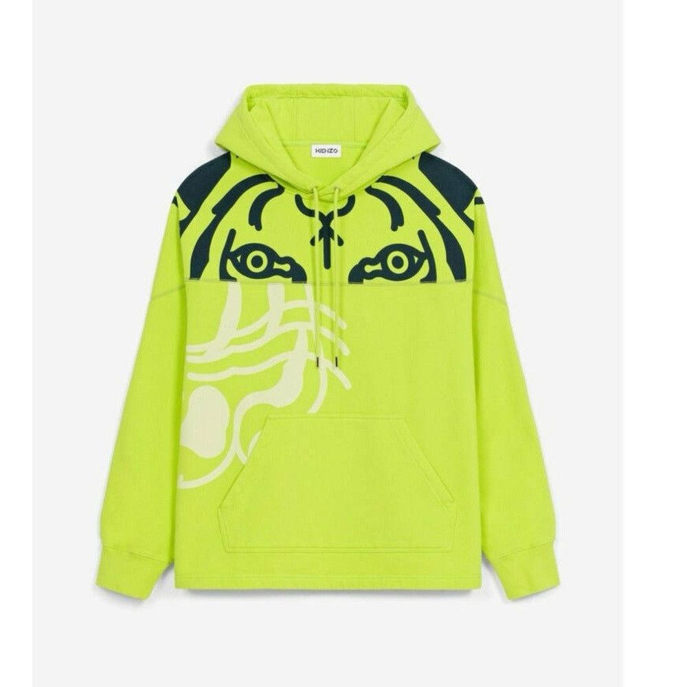 Kenzo Kenzo Paris K-TIGER Hooded Sweatshirt Green/Yellow Small Size US S / EU 44-46 / 1 - 1 Thumbnail