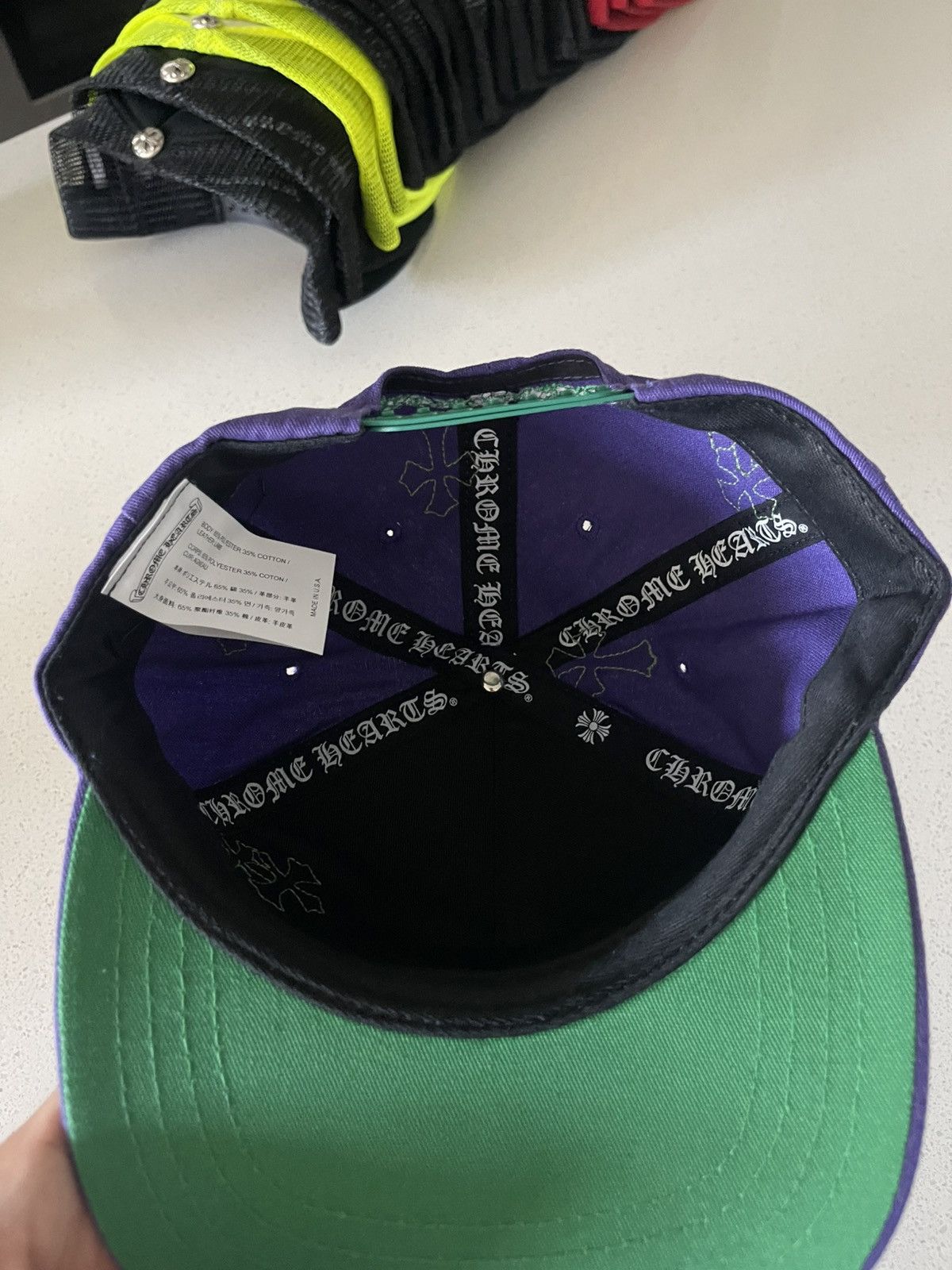 Chrome Hearts Chrome Hearts Patched Hat Purple Green Size ONE SIZE - 9 Thumbnail