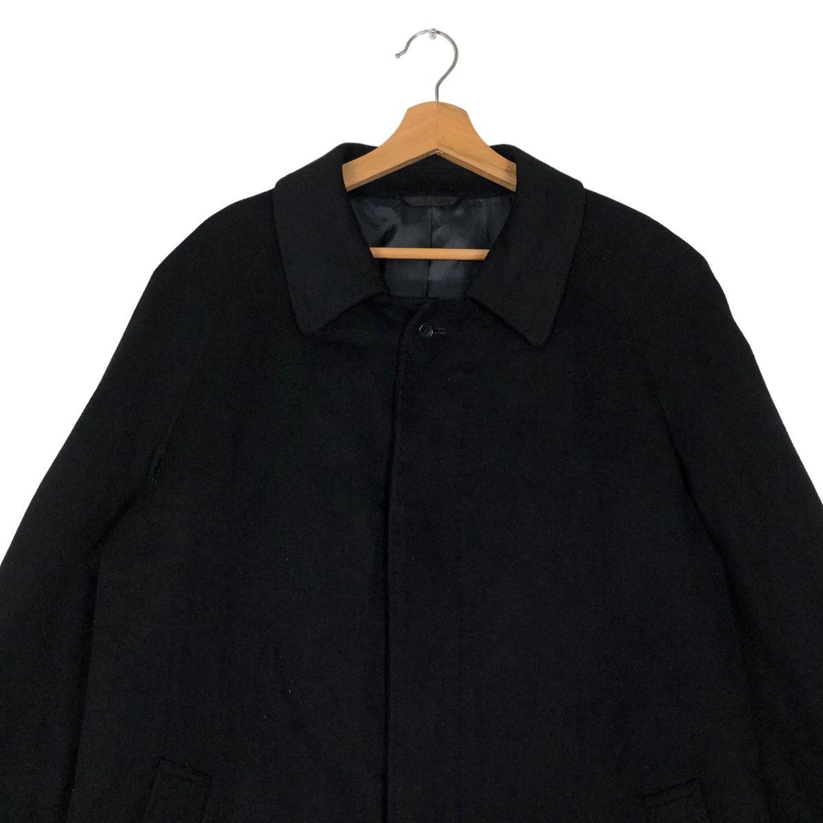 Japanese Brand 🔥Rich Black - Fly Coats Long Jacket Wool Valentino Rudy Size US M / EU 48-50 / 2 - 2 Thumbnail