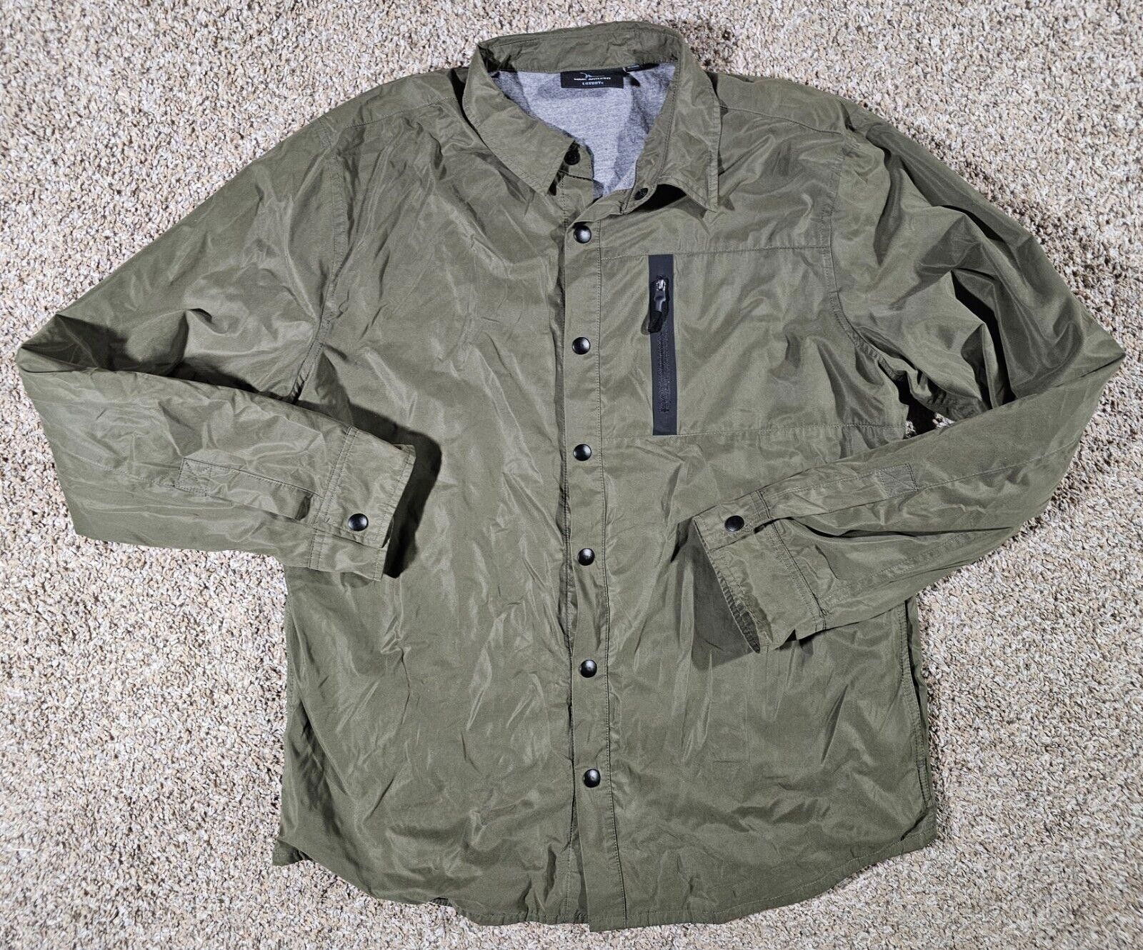 Marc Anthony Marc Anthony Lg Button Up Shirt Luxury+ Slim Fit Army Botle Size US L / EU 52-54 / 3 - 1 Thumbnail