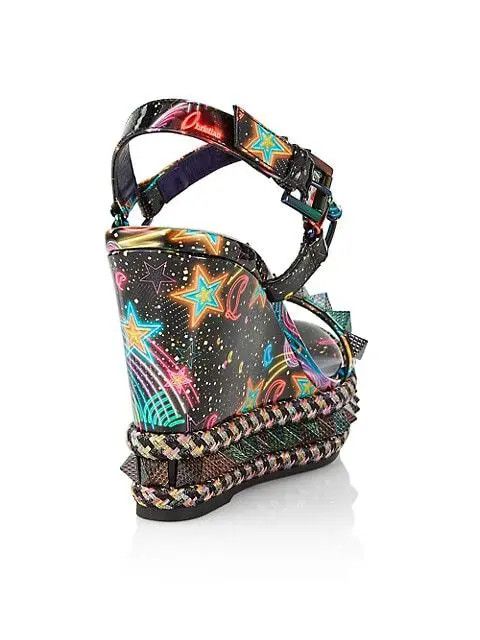 Christian Louboutin o1s1wg110924 Pyraclou Heeled in Multicolor Size US 10 / IT 40 - 2 Thumbnail