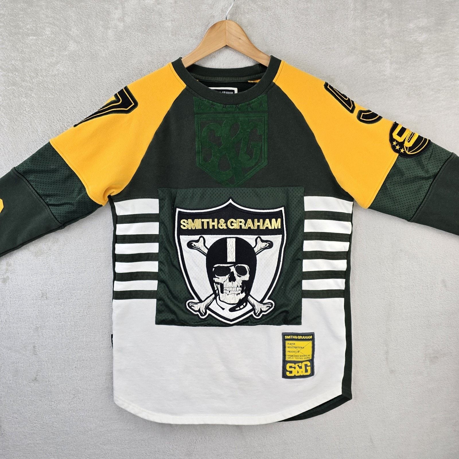 Other Smith & Graham Jersey Sweater Mens Large Green Yellow Skull Size US L / EU 52-54 / 3 - 2 Thumbnail