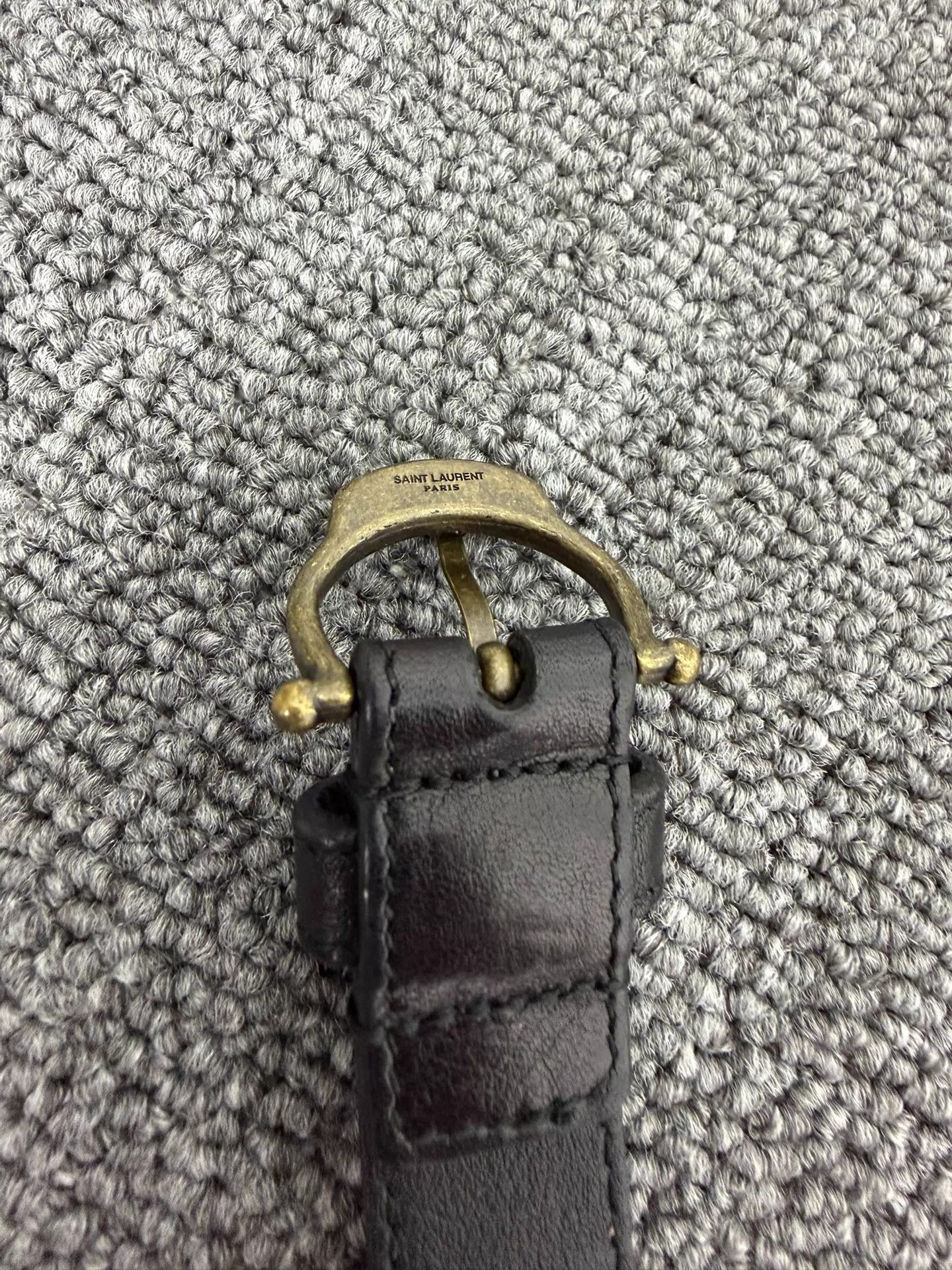 Saint Laurent Paris SLP 21SS Handwoven Brass Horsebit Belt 80 Black Size ONE SIZE - 3 Thumbnail