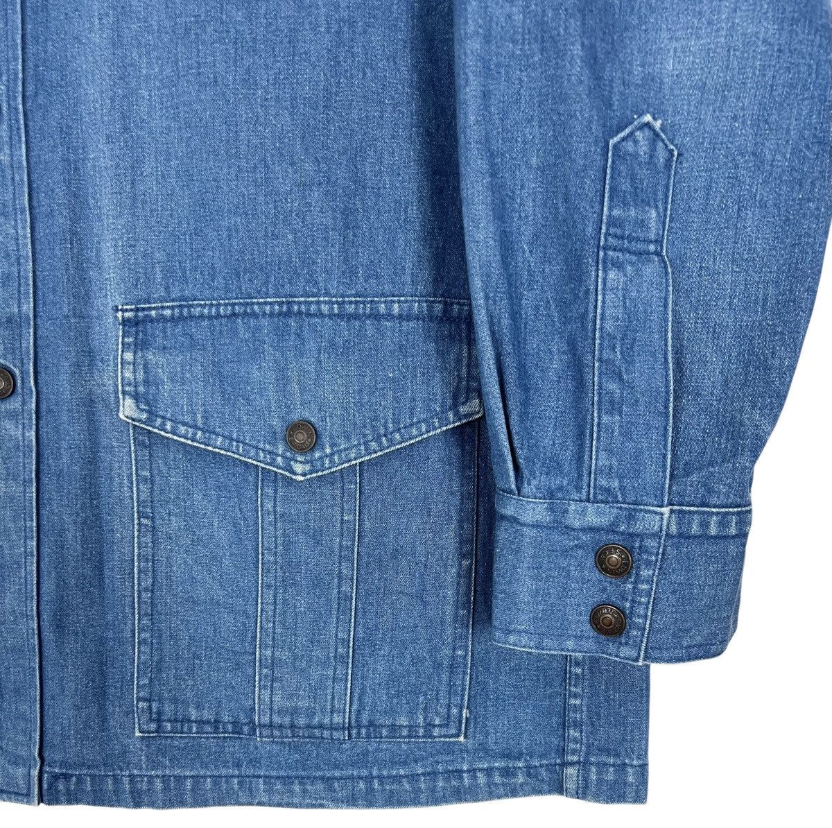 Edwin RARE 90s Vintage Edwin “i am rich man” Chore Denim Jacket Size US L / EU 52-54 / 3 - 6 Thumbnail