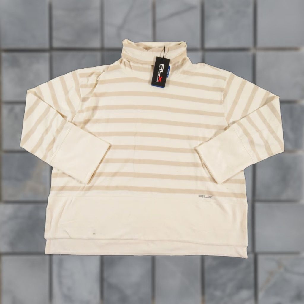 RLX Ralph Lauren VINTAGE Ralph Lauren RLX Women's Sweater Pullover Long Sleeve Turtleneck Casual Adult Medium Beige All Seasons Size M / US 6-8 / IT 42-44 - 1 Thumbnail