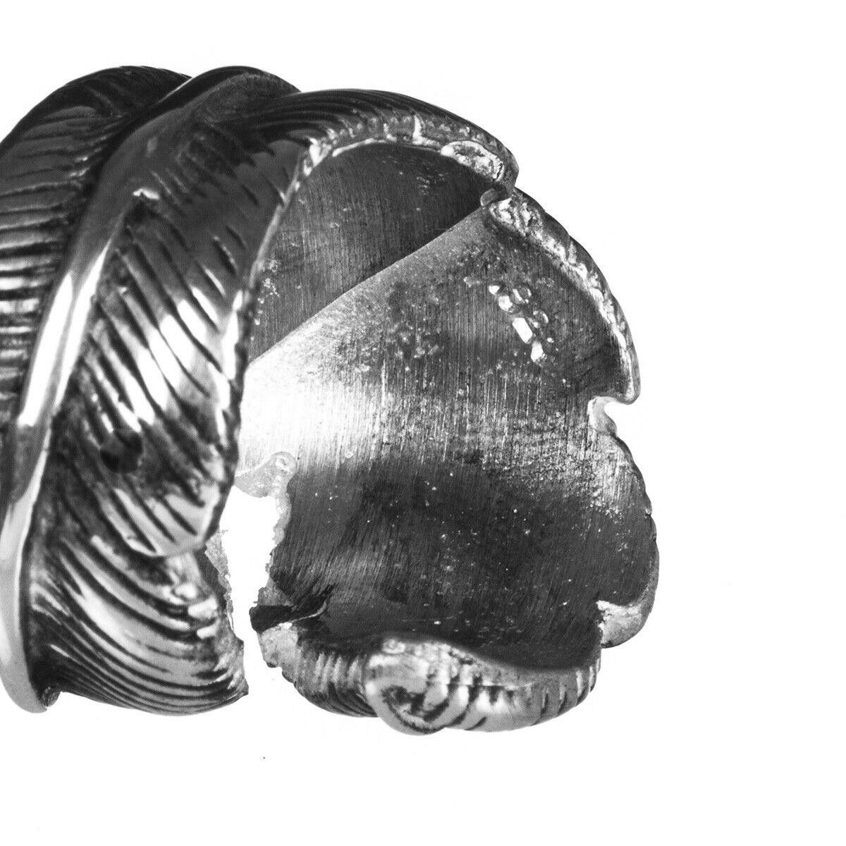Designer Trilbal Inspired Silver Feather Wrap Ring Alberto Juan Size ONE SIZE - 5 Thumbnail