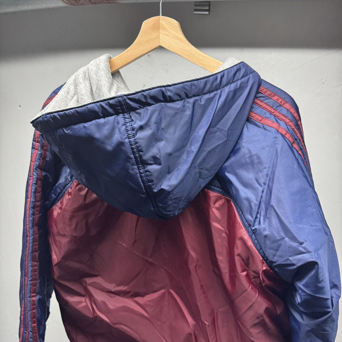 Adidas Vintage Adidas Reversible Nylon Cotton Jacket Size US XL / EU 56 / 4 - 10 Thumbnail