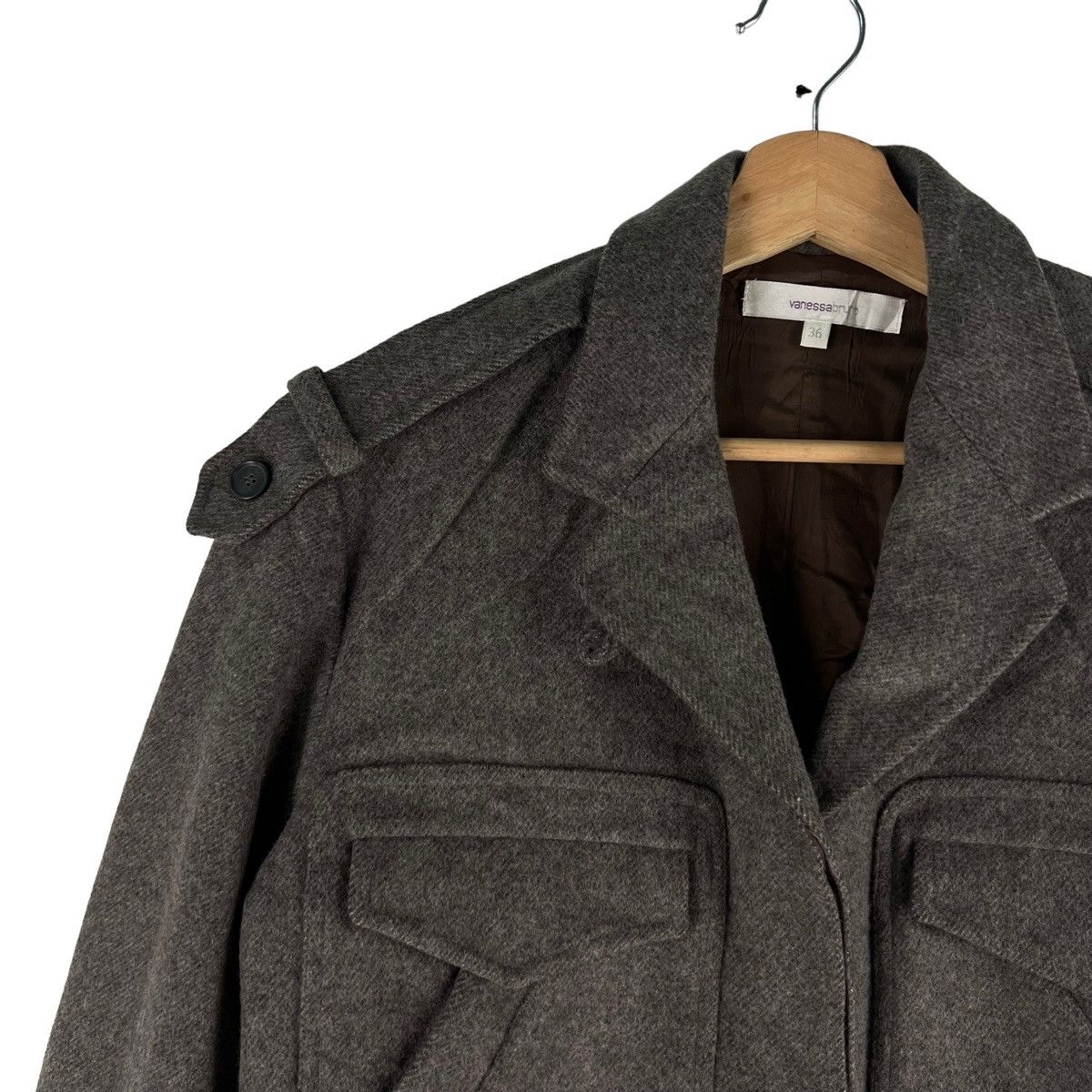 Vintage 🔥VTG WOOL BOMBER JACKET CROPPED VANESSABRUNO JAPAN Size US M / EU 48-50 / 2 - 6 Thumbnail