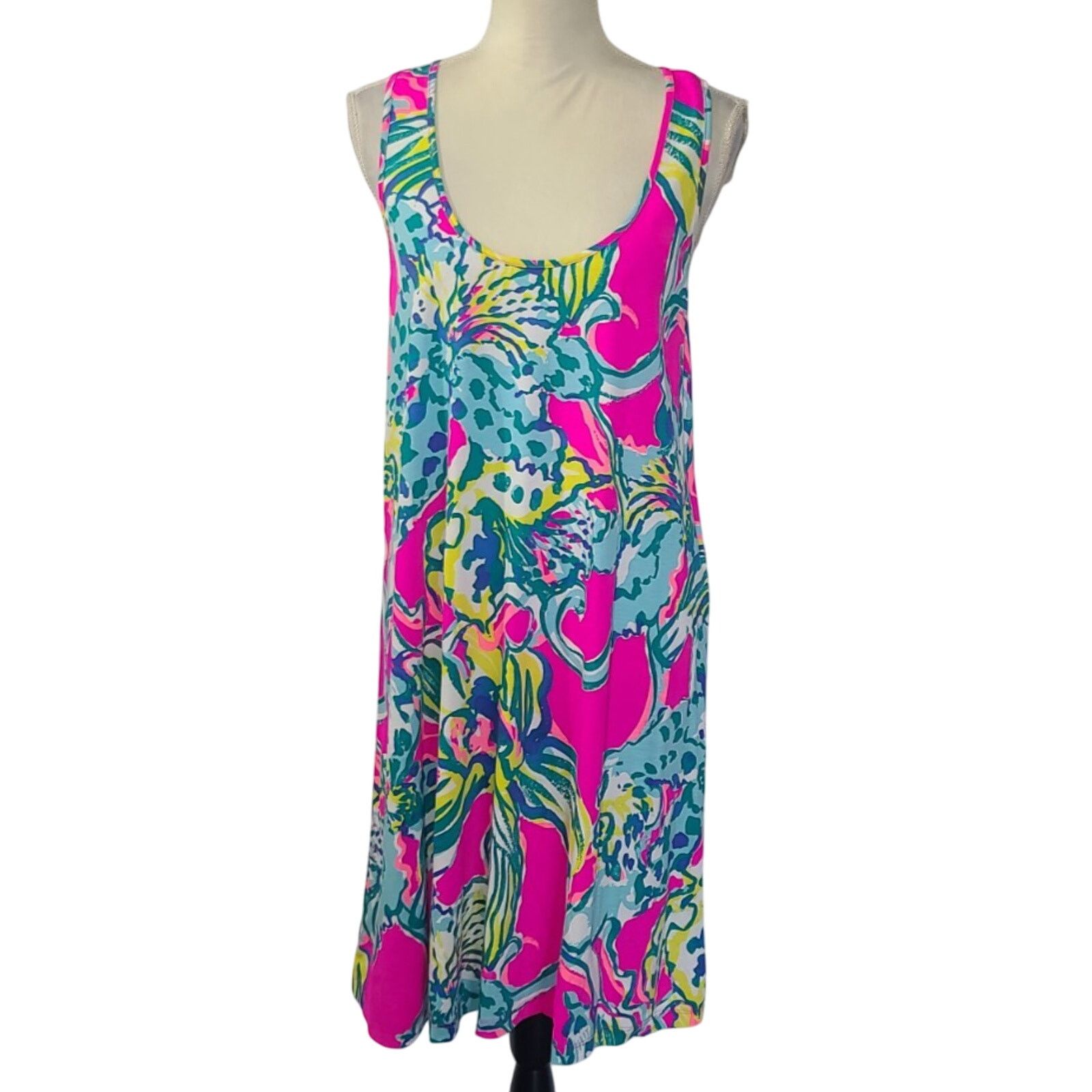Lilly Pulitzer New Lilly Pulitzer Womens Melle Trapeze Tank Dress Large Size L / US 10 / IT 46 - 3 Thumbnail