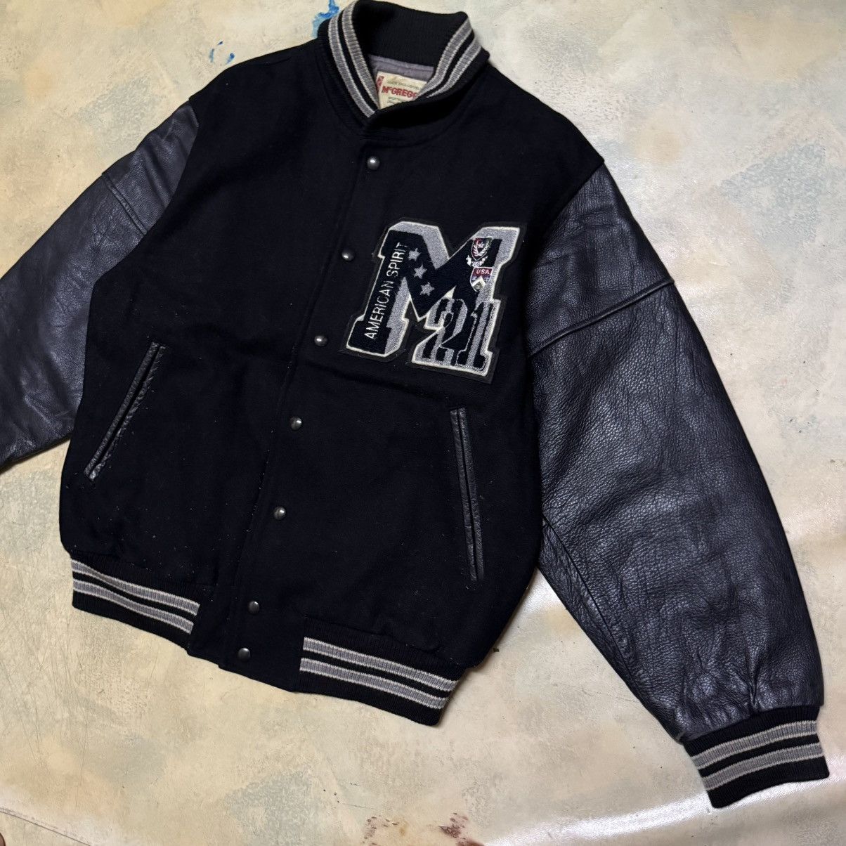 McGregor Vintage Mcgregor Leather Sleeve Varsity Jacket Size US L / EU 52-54 / 3 - 2 Thumbnail