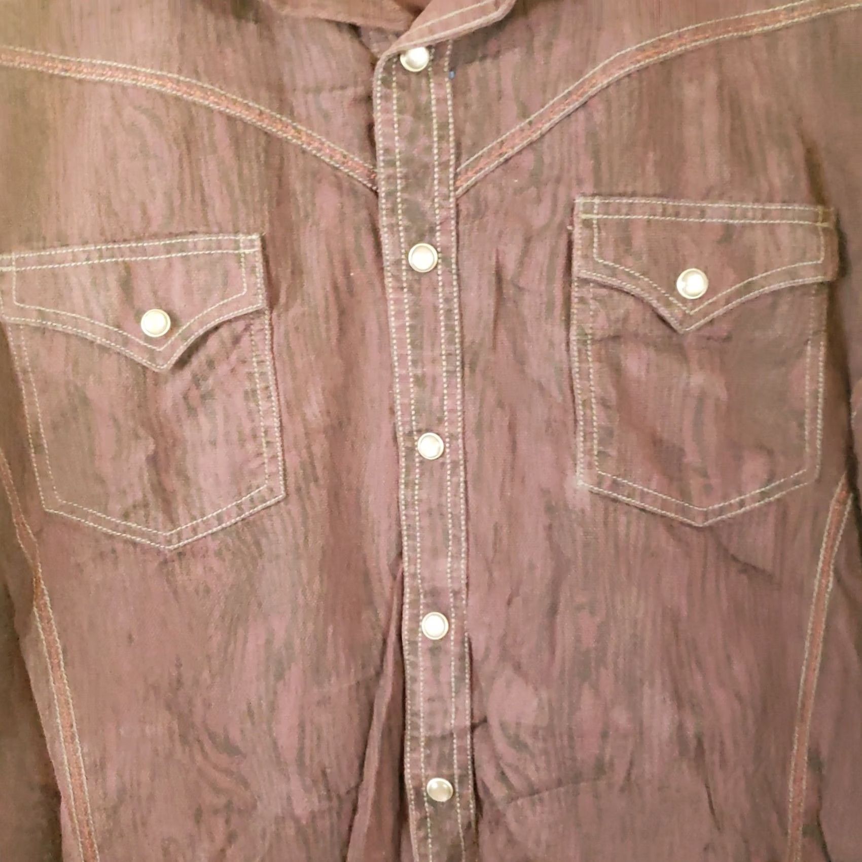 Wrangler VINTAGE Wrangler Rock 47 Shirt Mens XL Black Maroon Western Casual LS Snap Embroidered Size US XL / EU 56 / 4 - 5 Thumbnail