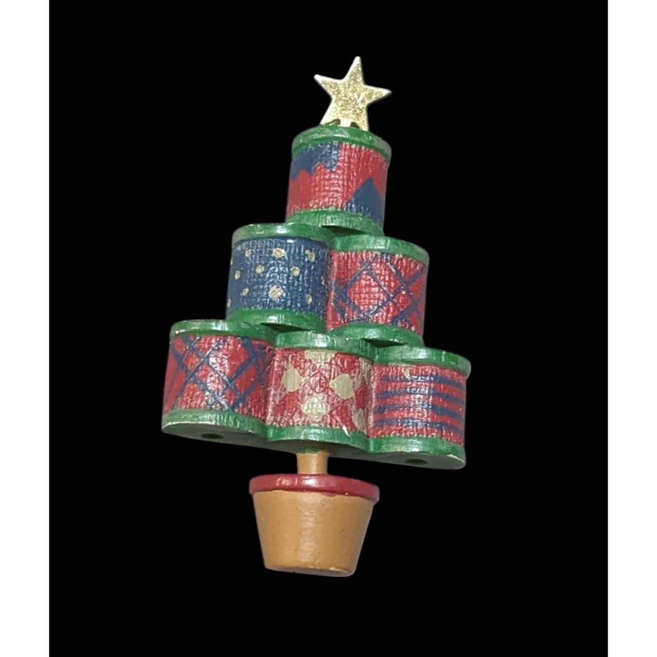 Other Vintage Rustic Hallmark Sewing Themed Christmas Tree Brooch Size ONE SIZE - 1 Thumbnail