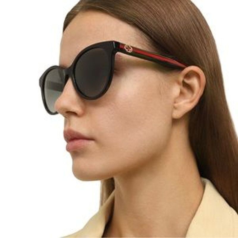 Gucci BRAND NEW GUCCI GG0035SN 002 Black/Green Women Sunglasses Size ONE SIZE - 1 Thumbnail