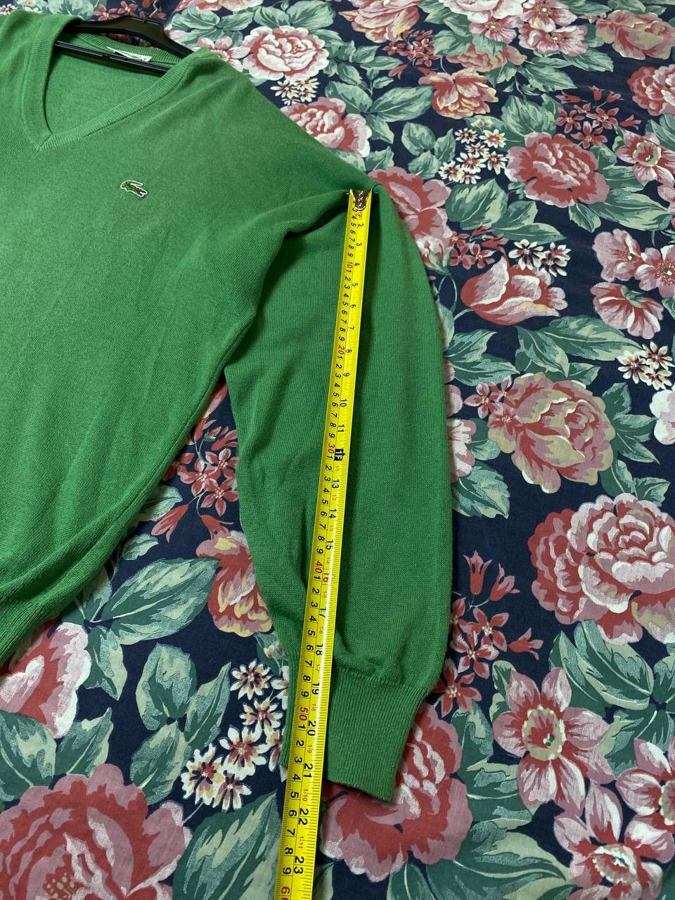 Lacoste × Vintage Vintage Lacoste Green V-Neck Sweater Size US XXL / EU 58 / 5 - 7 Thumbnail