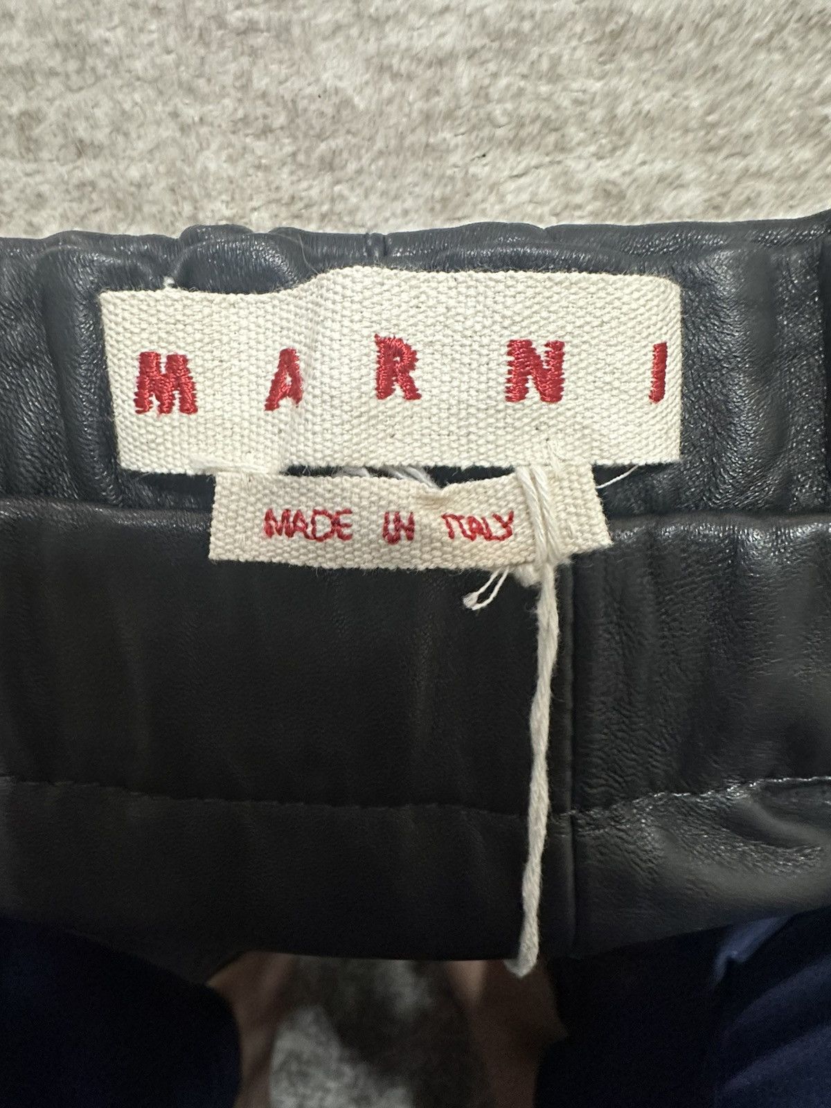 Marni Size 52 Marni Leopard Shearling Trimmed Leather Trousers Size US 44 / EU 60 - 12 Thumbnail