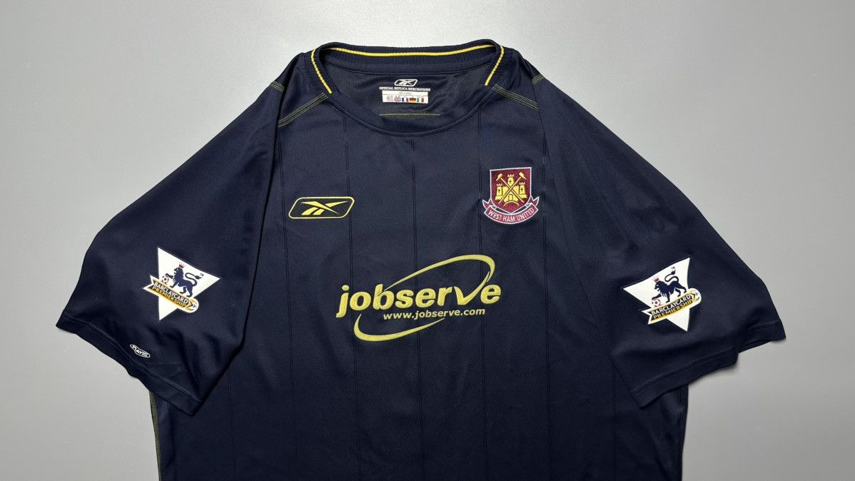 Reebok WEST HAM REEBOK 2003/2004 FOOTBALL AWAY JERSEY #6 CARRICK Size US XL / EU 56 / 4 - 3 Thumbnail