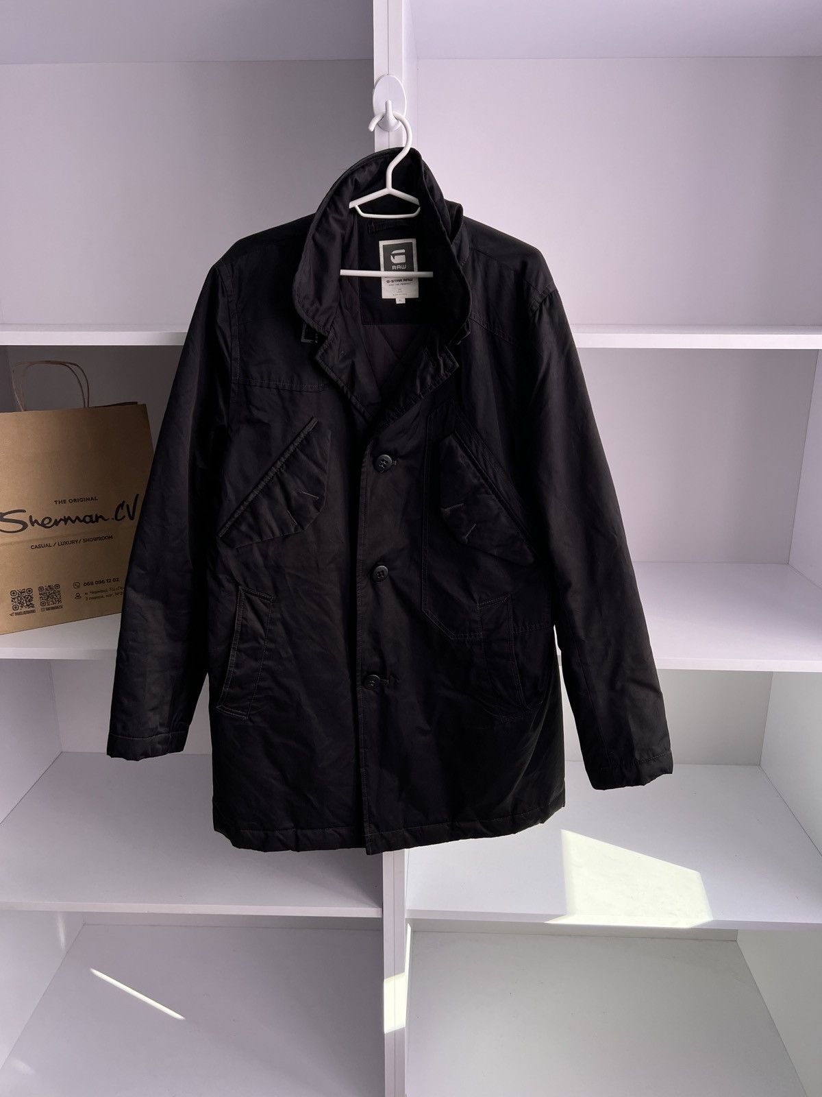 G-Star × Vintage Vintage G Star Raw Black Jacket Size US XL / EU 56 / 4 - 4 Thumbnail
