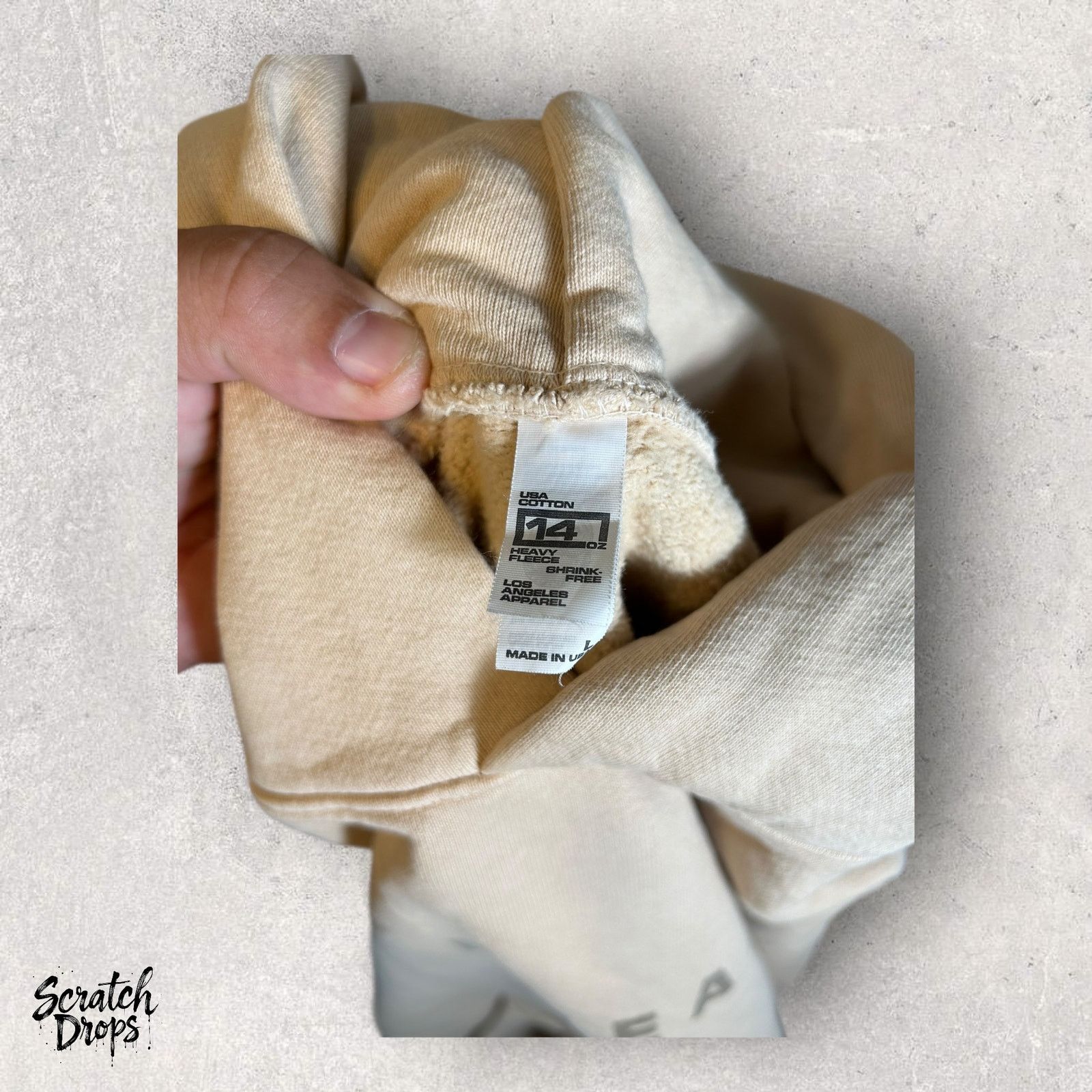 Other MYEAHH Men's Hoodie Sweatpants Set Size L Beige USA Cotton Size US 30 / EU 46 - 2 Thumbnail