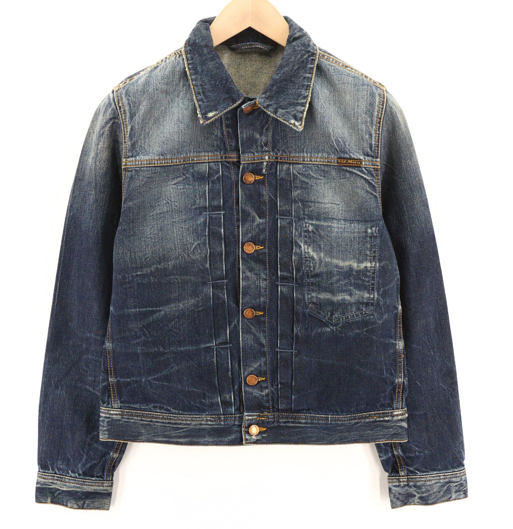 Nudie Jeans SONNY BATTERED M Cotton Denim Faded Jacket 80792 Size US M / EU 48-50 / 2 - 1 Thumbnail